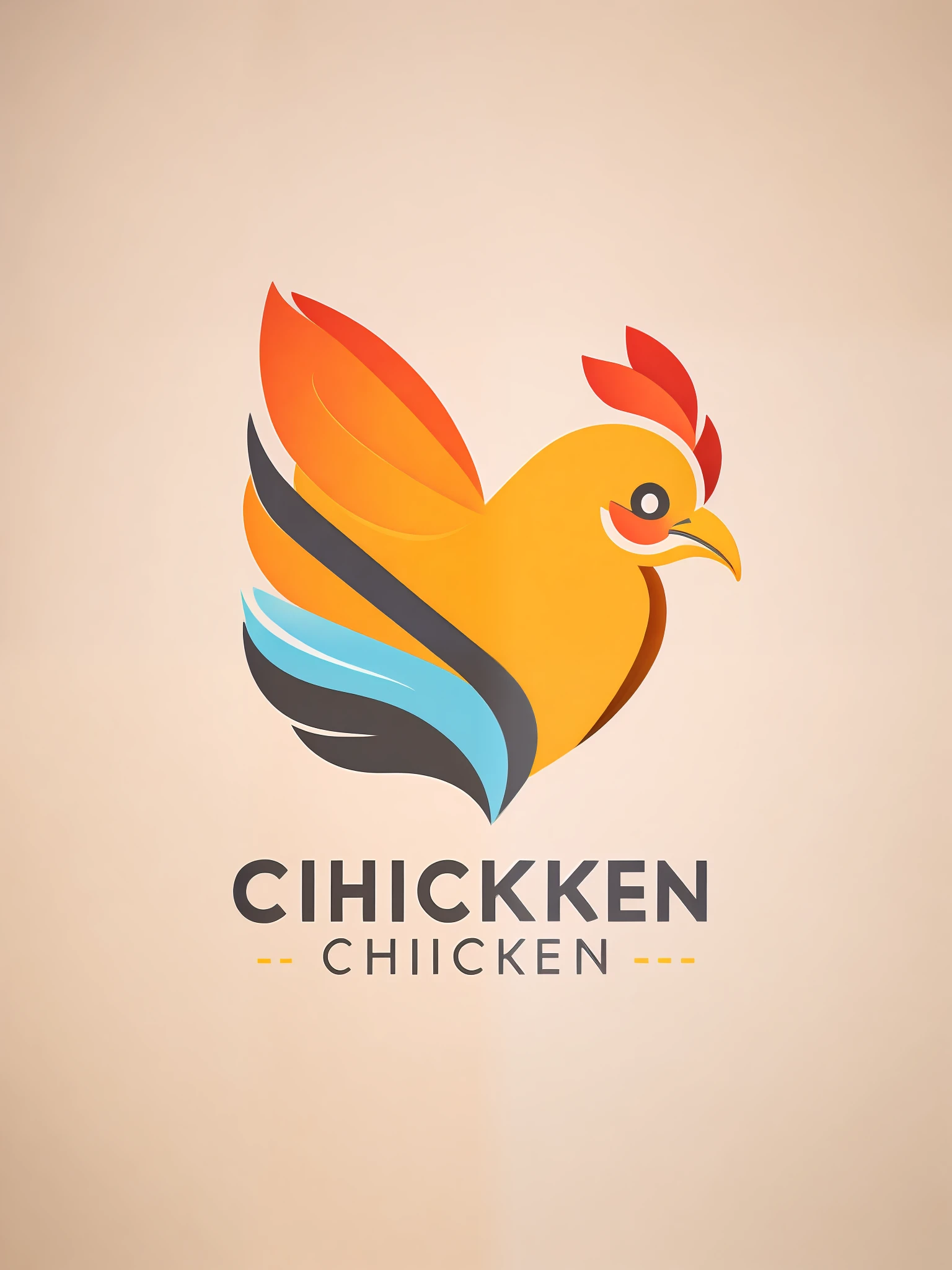 chicken logo design, vector art, logo, logo design, simple design, simplicity, perfection, minimalism, ((creative)), irregular,