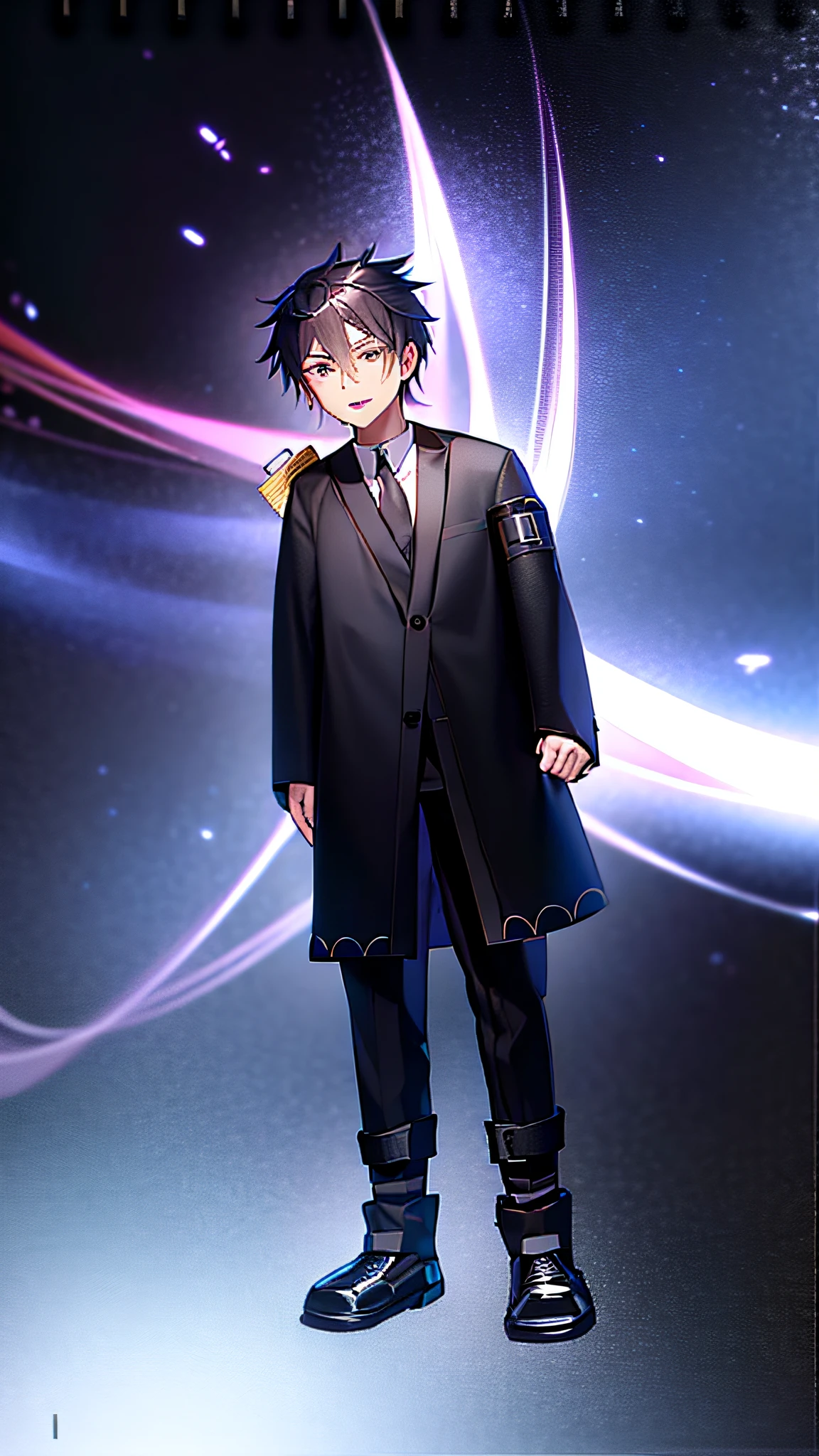 drawing of a man in a coat and tie holding a briefcase, as an anime character, inspired by Junsaku Koizumi, !!full body portrait!!, inspired by Kamisaka Sekka, inspired by Sadamichi Hirasawa, inspired by Munakata Shikō, anime style character, inspired by Okumura Togyu