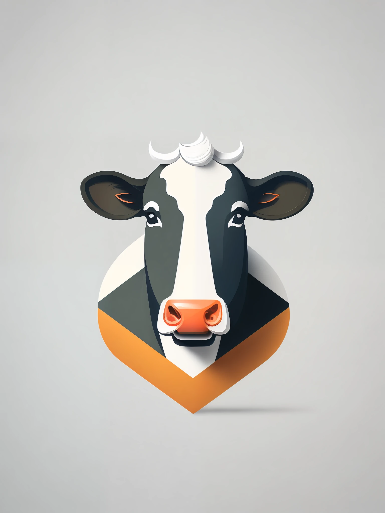cow logo design, vector art, logo, logo design, simple design, simplicity, perfection, minimalism, ((creative)), irregular,