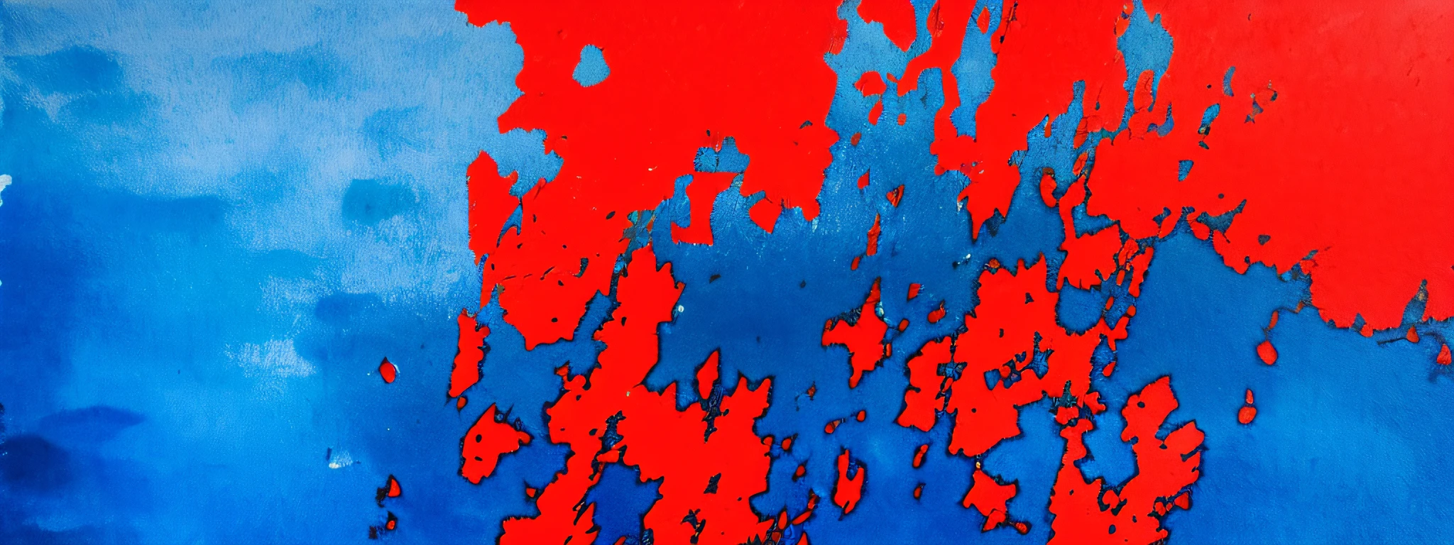 Acrylic blue and red colors in water. Ink blot. Abstract black background. --auto --s2