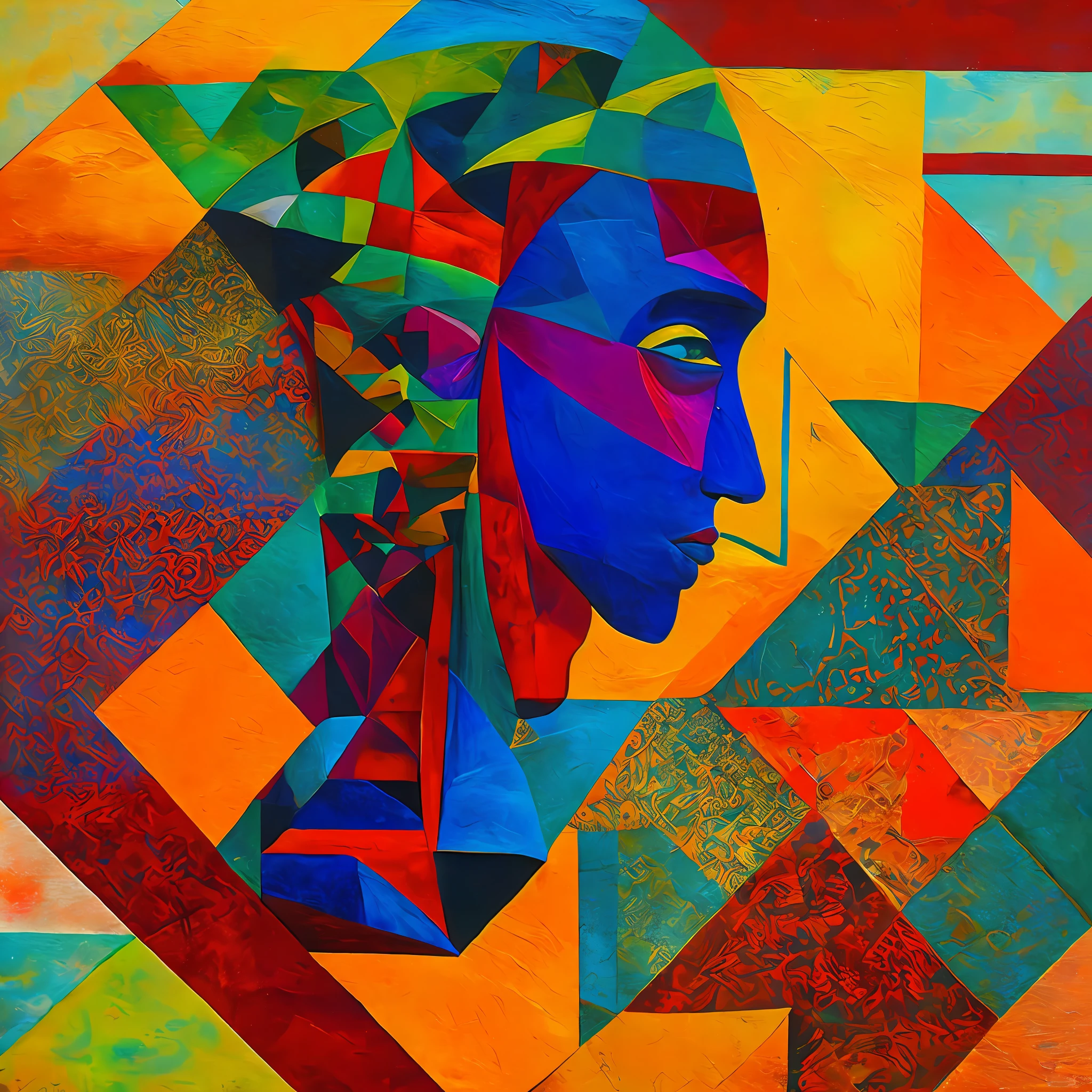 culture, african, painting, abstract, geometric shapes, afrobrazilian, colorful