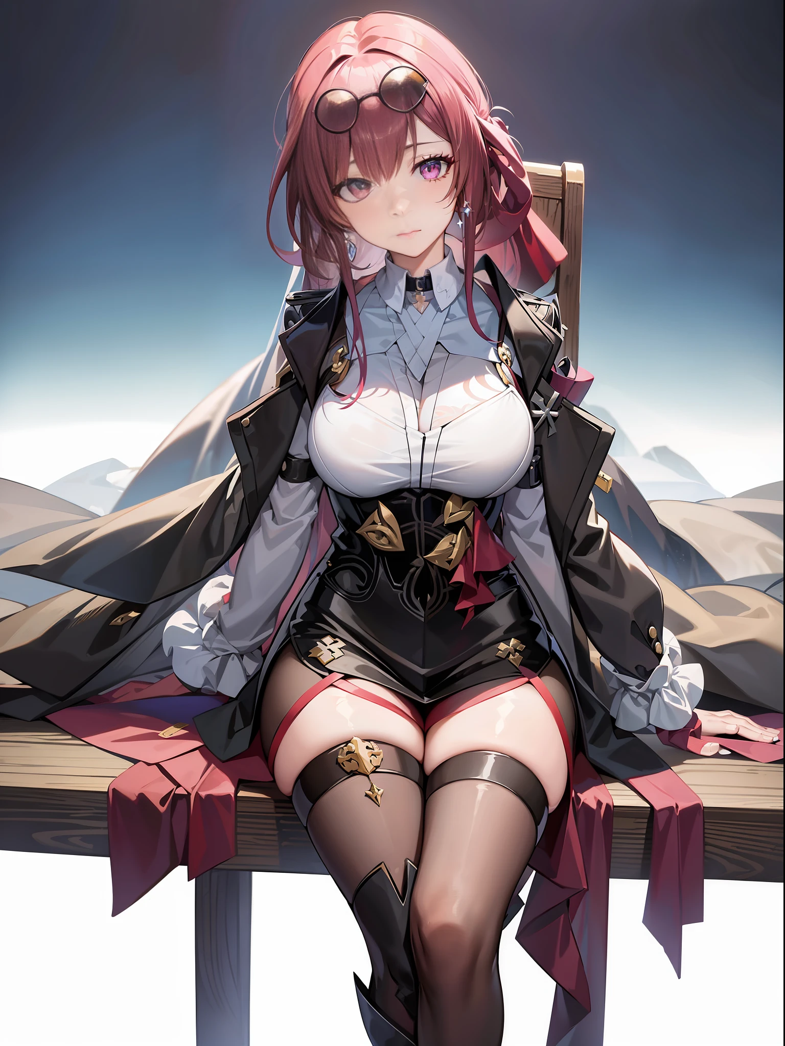 Anime girl sitting cross-legged in chair, Shalltear from Overlord, Shalltear Bloodfallen, Ayaka Genshin Impact, Best Anime 4k Konahan wallpaper, from Girls Frontline, Guweiz, from Arknights, Gapmoe Yandere Grimdark, anime Moe Artstyle, fine details, Female action anime girl, girl front style, beautiful seductive anime woman, attractive anime girl, (SFW) safety job
