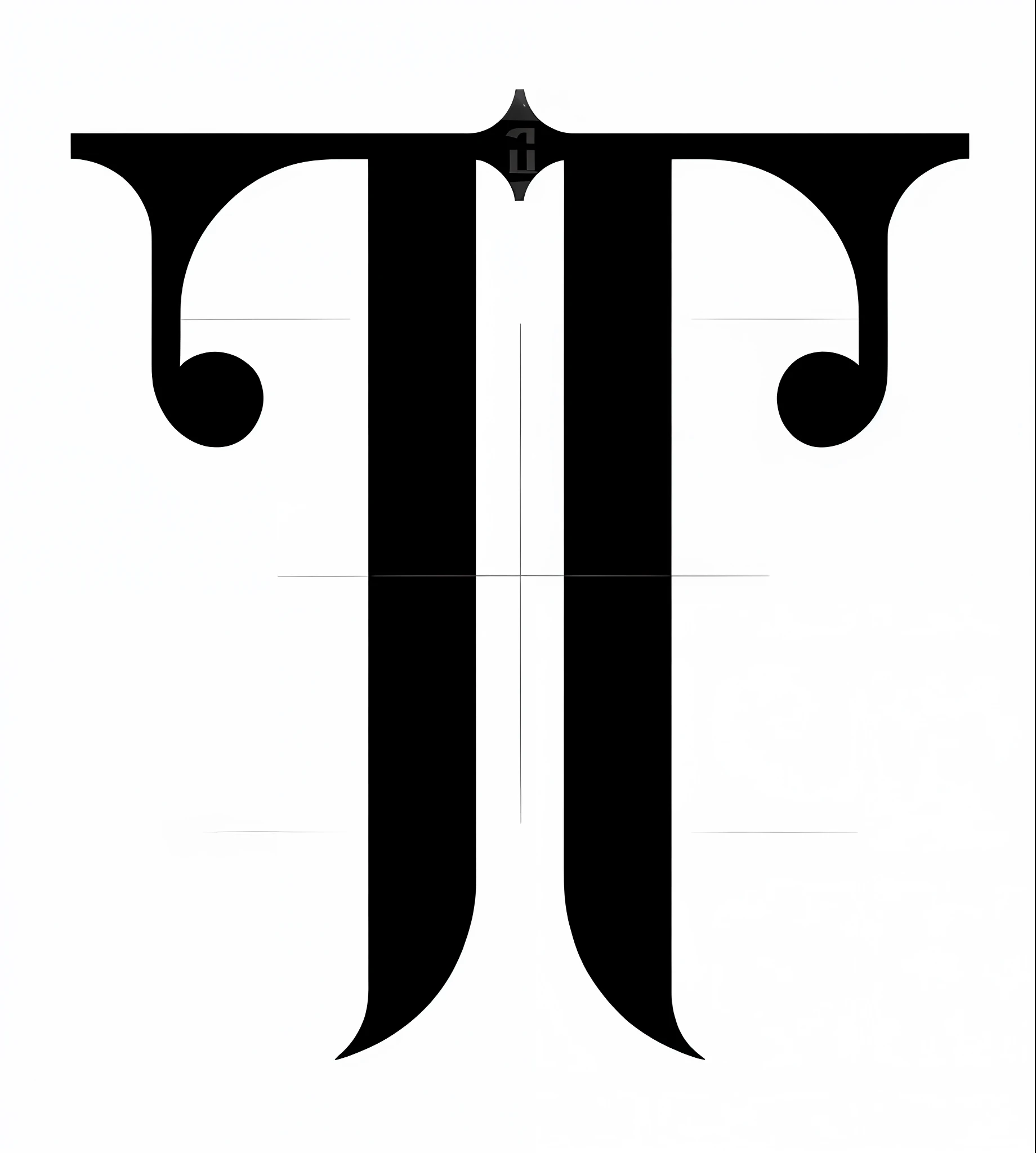a black and white photo of a letter t with a cross, inspired by Zsolt Bodoni, type design, typographic, international typographic style, black gotic letter m, t artfully traced, trendy typography, by Ivan Trush, typography, typographical experiments, letterism, trim, uppercase letter, grotesk font, style lettering