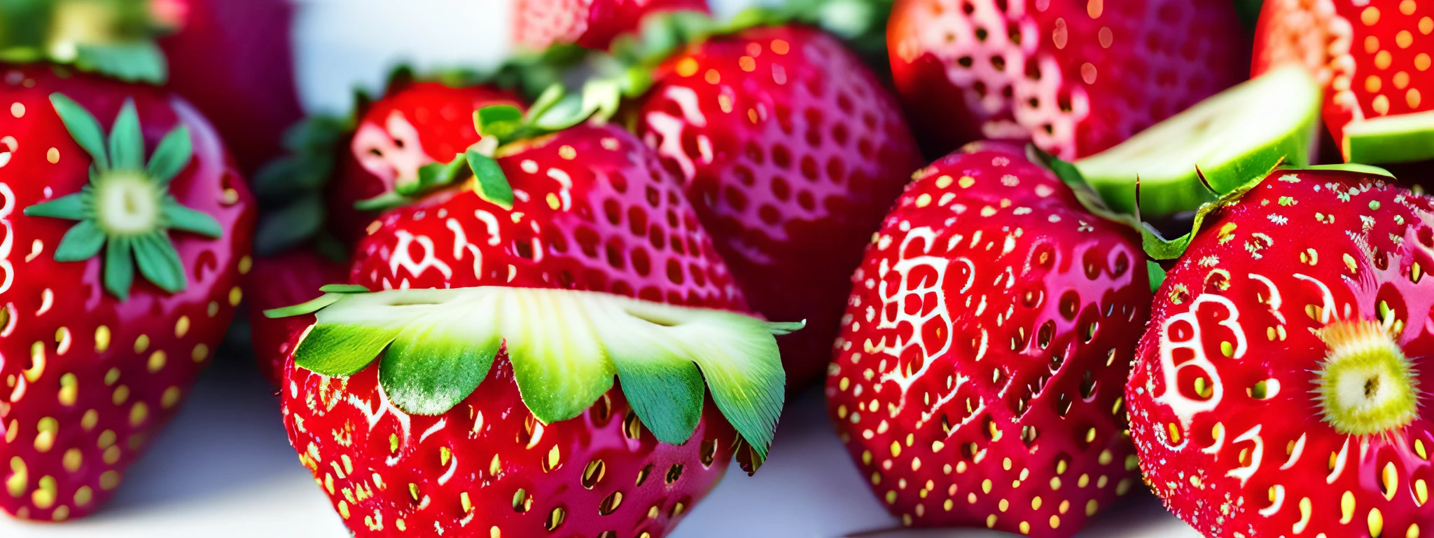 a close up of a bunch of strawberries on a table, strawberries, fight with strawberries, strawberry, next to sliced strawberries, fresh, professional fruit photography, strawberry fields forever, close up food photography, squashed berries, strawberry embellishment, canvas print, berries, berries inside structure, shallow dof, “berries, middle close up composition, dynamic closeup --auto --s2