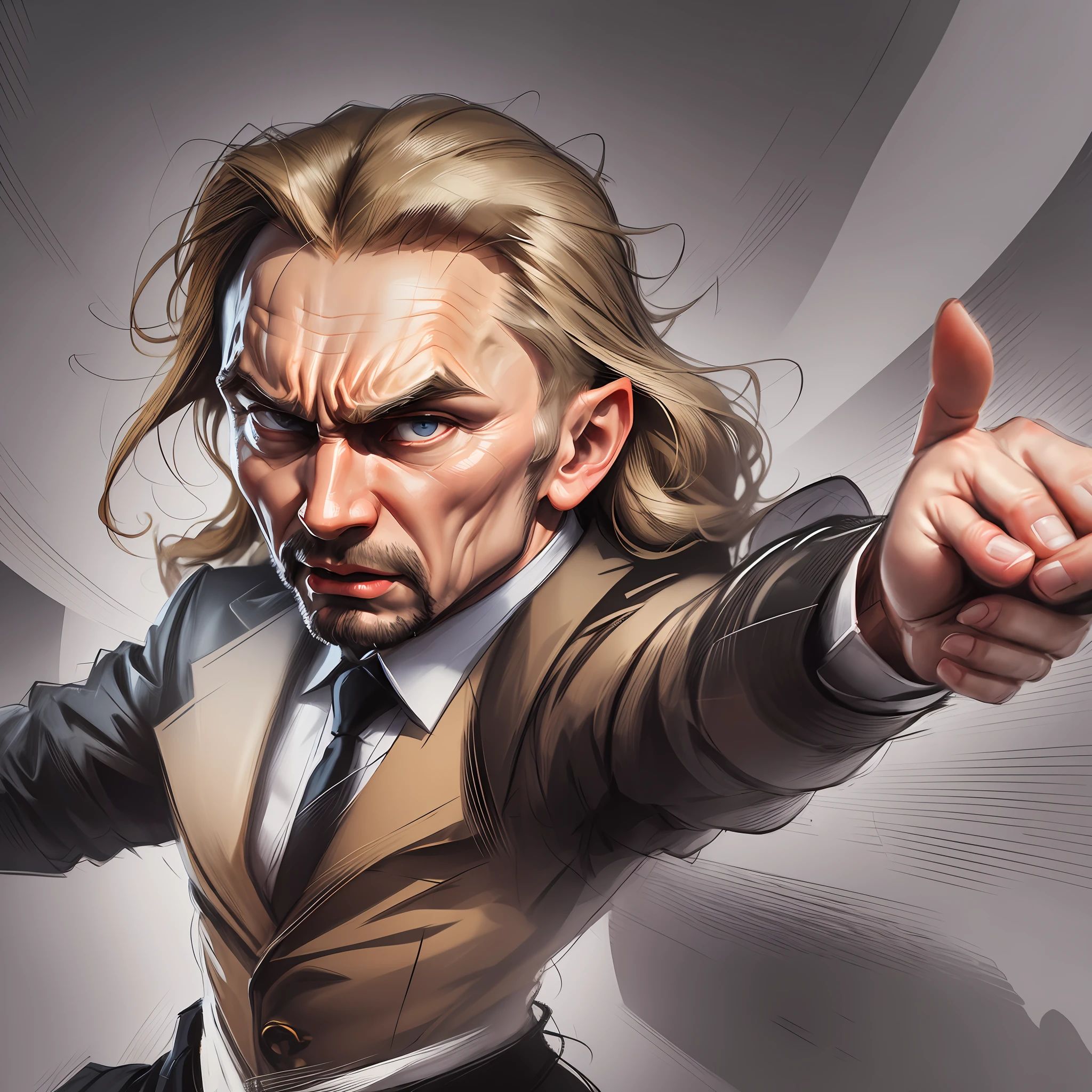 Putin, a drawing of a hand pointing at the viewer, you, angry and pointing, pointing index finger, Romanticism, realism, dynamic angles, ultra detailed, 8k,