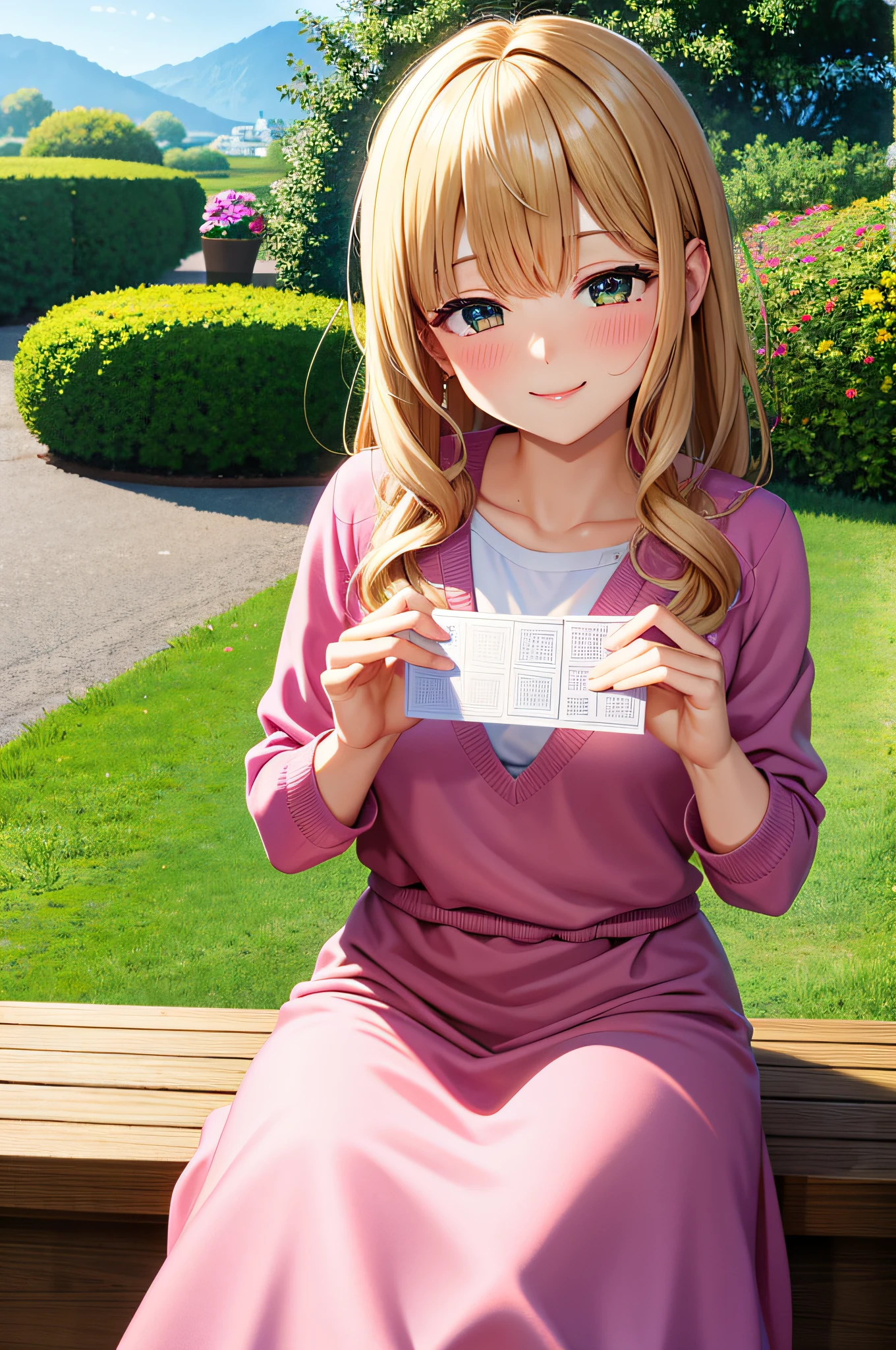 ultra-detailed, masterpiece, highest quality, love letter, pov,smile,blush