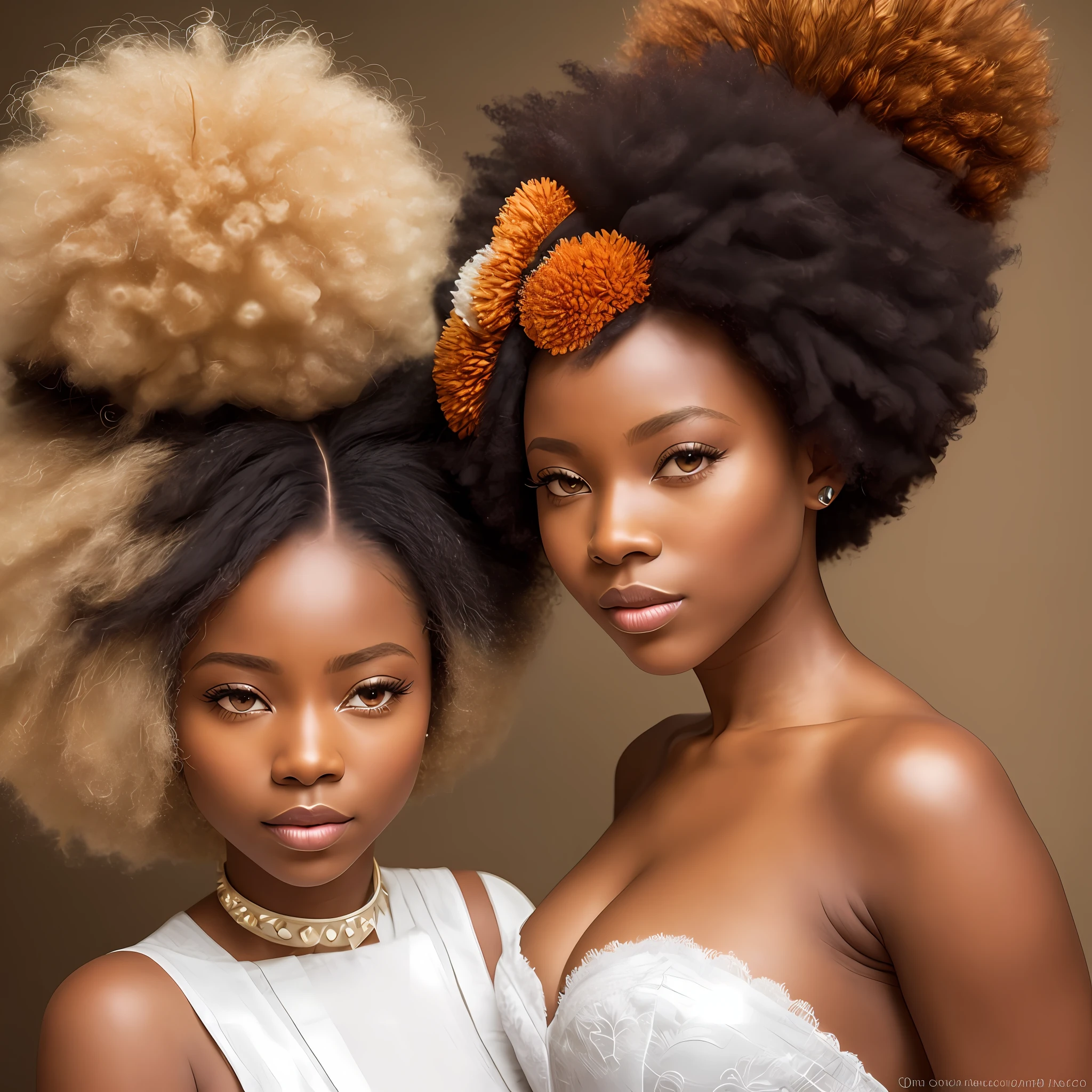 beautiful african woman, ((realy luxuriant afro-textured hair)) rainbow, full body, lingerie, (geisha eyes), ((heterochromia eyes)), big cheeks, naked [hare:girl:10], hard BDSM, collar with spikes, (mask leather ears), blonde hair, posh, sharp focus, masterpiece, best quality, ultra higher, photorealistic, 8k, RAW photo, soft focus, detailed beautiful face, beautiful white shiny humid skin