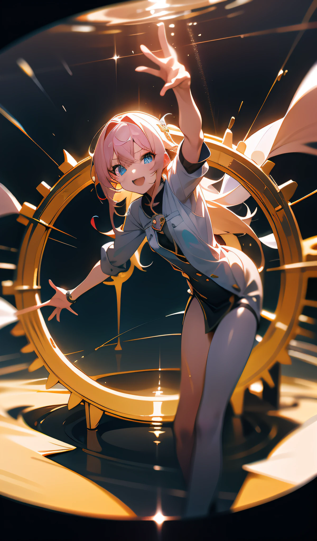 Masterpiece, high resolution, anime style beautiful girl, being in a dirty beaker, immersed in liquid, homunculus, magic circle, small room with phosphorescent flash, perfect beautiful girl, no clothes, luminous from within, staring at the viewer, laughter, 3d rendering, perspective, amazing anime illustration, impressive lighting, fantastic, dangerous, monstrous