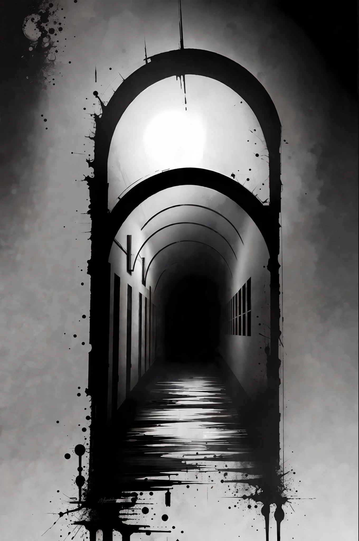Asylum ink spot painting