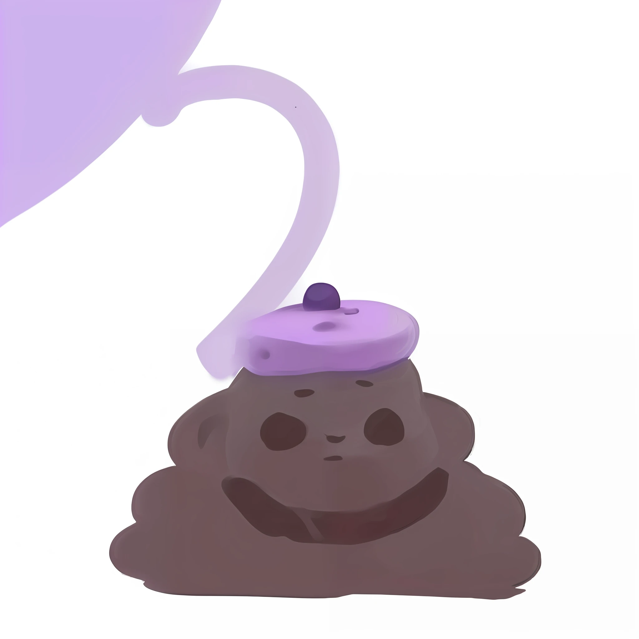 there is a cartoon of a poop with a purple hat on, poop, excrement, grows,, puke, blob anime, there is full bedpan next to him, smol, thicc, thot, grimace, sludgy, discord emoji, 😃😀😄☺🙃😉😗, full of goo, sludge