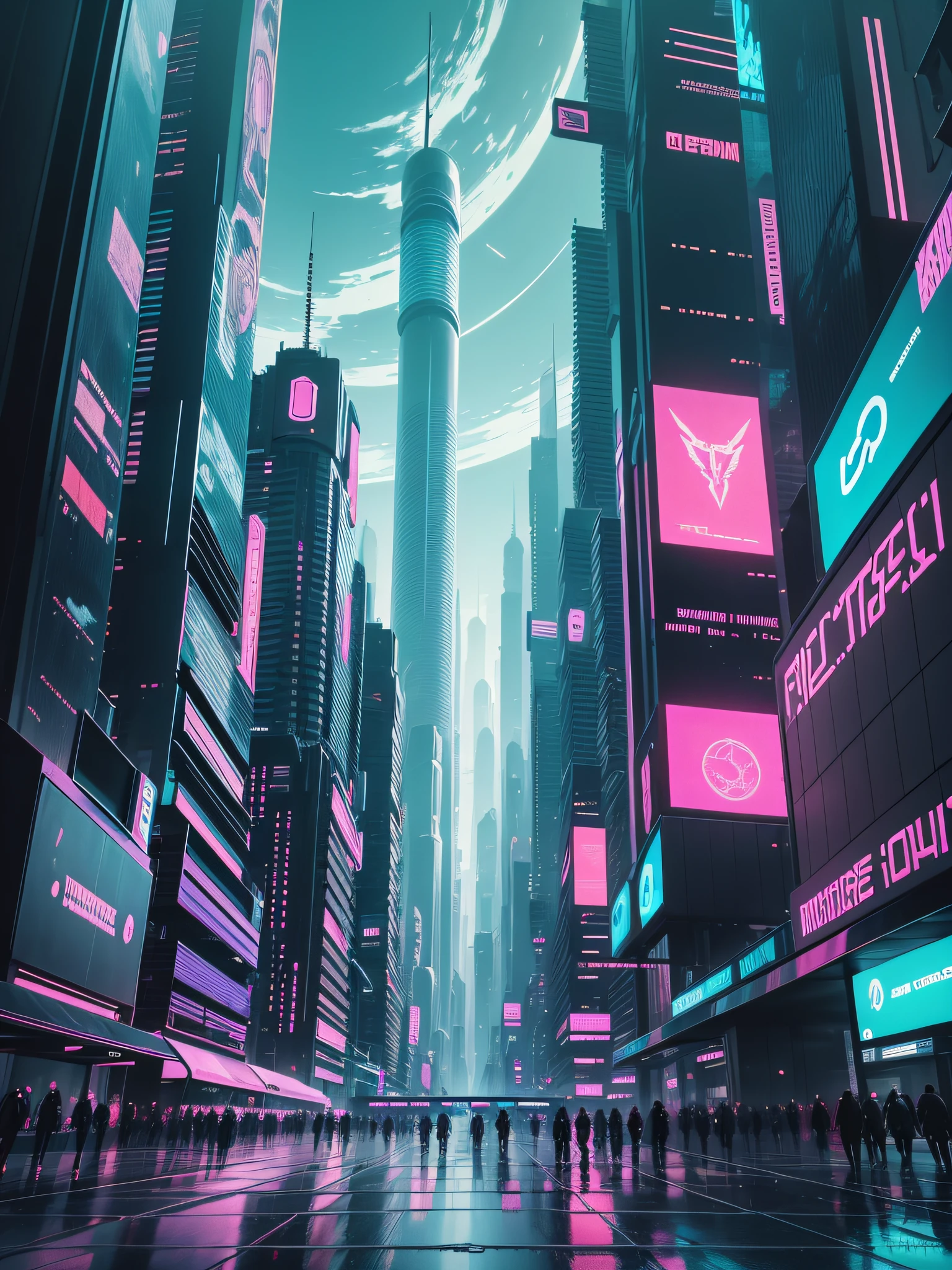 futuristic city, cyberpunk, violence, decadence, futuristic society, landscape --auto --s2