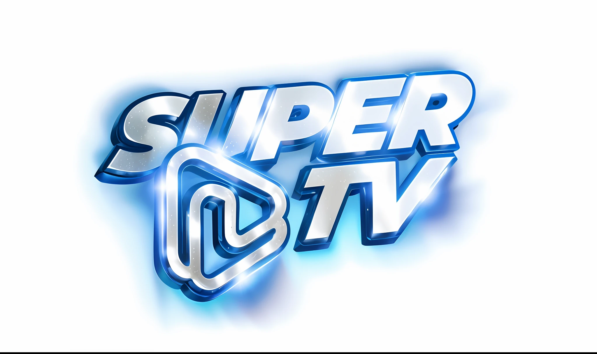 A closeup of a super blue tv logo with a black background, superb, super, top quality, super quality, tv, super high resolution, super realistic", super cool!!!, superior, high quality art, tv commercial, tv show, tv!, tv show, supercar, trailer, super high quality, spectacular quality, japanese tv show, super highly detailed all this on a smart tv for website background