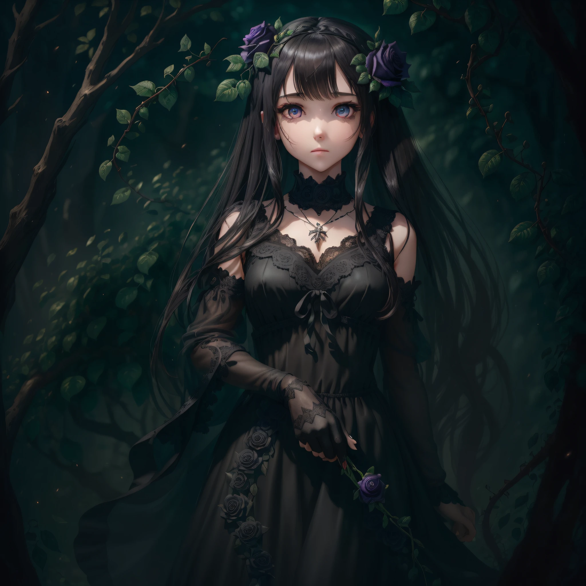 (((Masterpiece)), ((Best Quality))), ((Ultra Detailed)), ((Inset)), ((Black Long Straight)), Lens Hare, Depth of Field, Baby, Purple Eyes, Brunette Hair, Gaze, Chiffon Dress, Hair Flower, Cross Necklace, flat_chest, {{{Masterpiece}}, {{{Best Quality}}, Illustration, {{Beautiful Detail Girl}}, {{Black Magic}}, Solo, ((Beautiful Detail Lighting))), Beautiful Detail Eyes, ((((((black long straight))))),{{{Beautiful detail dress}}},midriff,{{girl}}},(((Dark side))))),{{{{Bust}}},{{{watercolor_(medium)}}}}},All Black Bloomers,Flowers,Hollow Eyes,Hollow Night,Hollow Knight,{{{{Chain}}}}}},Dark Souls,Deep Sea Ship,Deep Darkness,Darkness,{{{Girl}}}}},{{{{ Small Tits}}}, Death Garden, {{{{Emotionless Eyes}}}}, {{{Cthulhu}}}, ((extremely detailed dark clouds)))), {{{Very detailed CG Unity 8k wallpaper}}}, (((Very detailed face)))), (Jitome))), (dark_persona)))), {{ruins}}, {{{{beautiful tailing shadow}}}, ((roses)), (vines), blood, ((sketches)), (painting), red rope, ((sketch)), (painting) --auto --s2