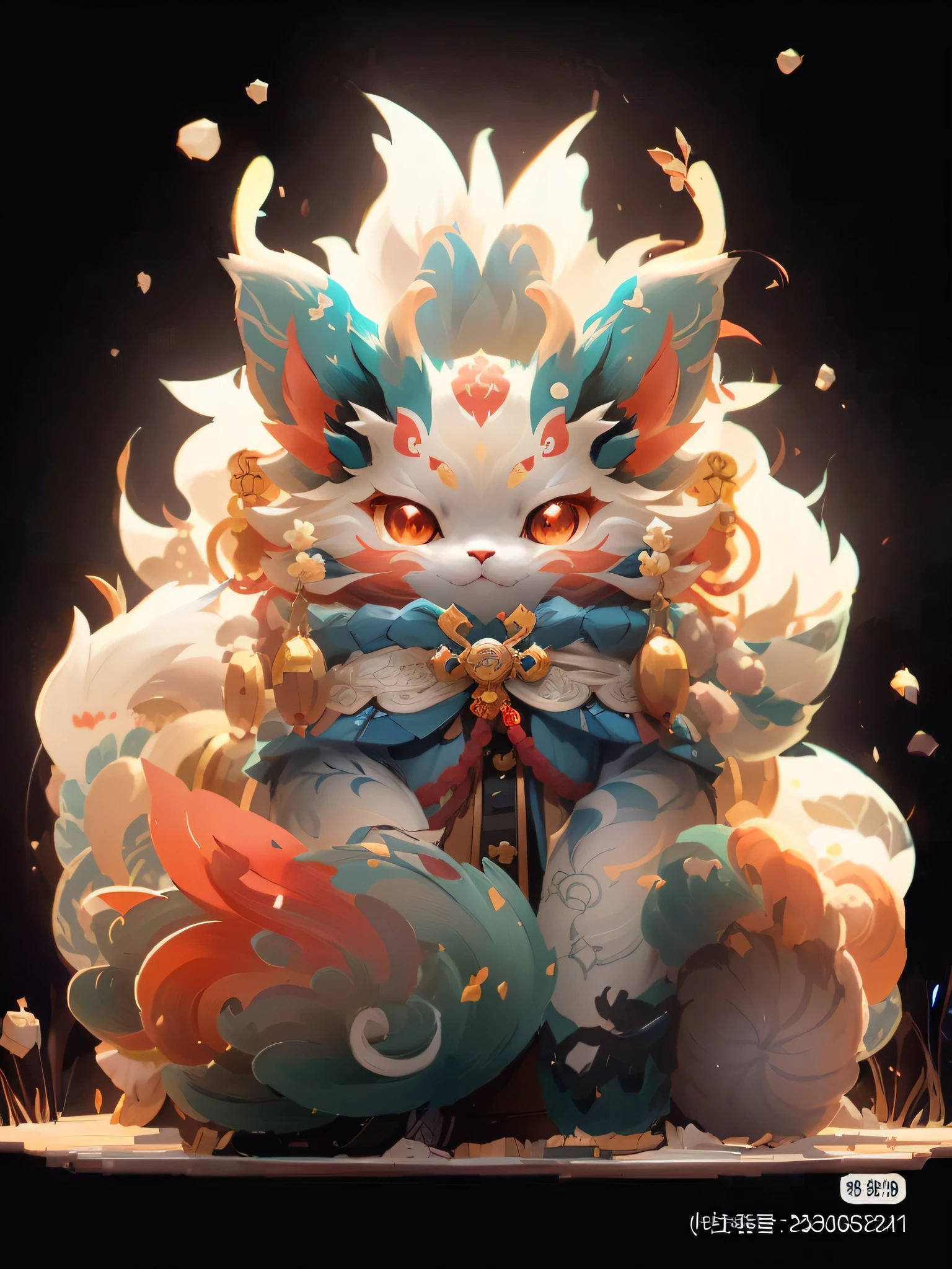Close-up of a big head cartoon character, Onmyoji Detailed Art, Onmyoji, Cute Detailed Digital Art, Detailed Digital 2D Fantasy Art, Onmyoji Portrait, 8k High Quality Detail Art, Furry Fantasy Art, Digital 2D Fantasy Art, Detailed Digital Anime Art, WLOP Rossdraws, Style, Cute Digital Painting, Lucky Cat