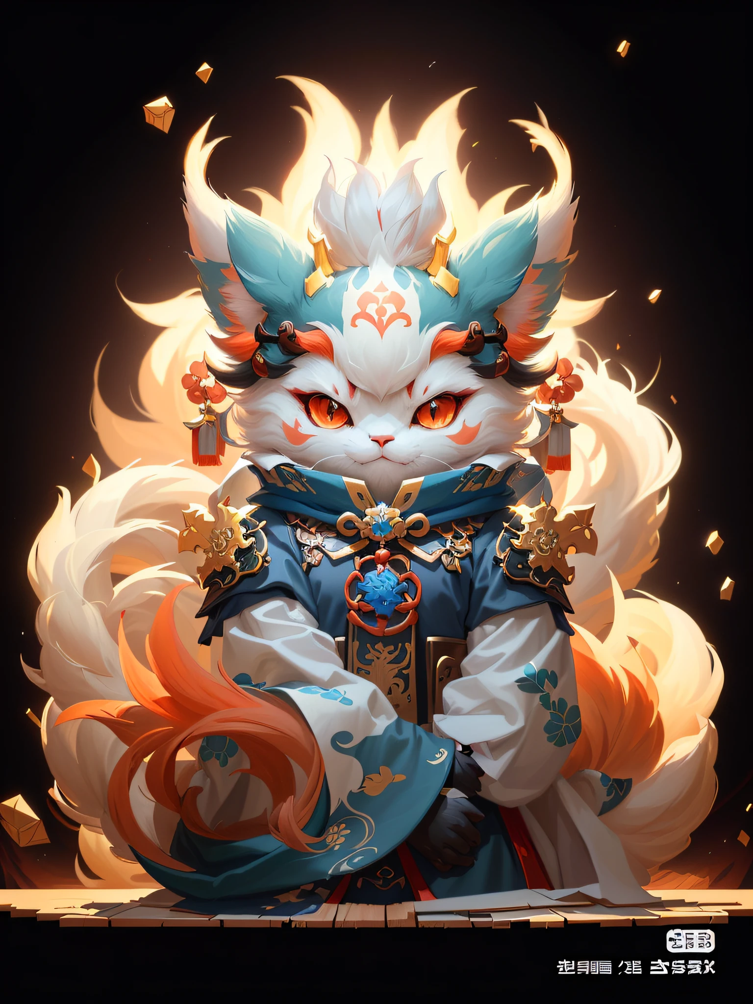 Close-up of a big head cartoon character, Onmyoji Detailed Art, Onmyoji, Cute Detailed Digital Art, Detailed Digital 2D Fantasy Art, Onmyoji Portrait, 8k High Quality Detail Art, Furry Fantasy Art, Digital 2D Fantasy Art, Detailed Digital Anime Art, WLOP Rossdraws, Style, Cute Digital Painting, Lucky Cat