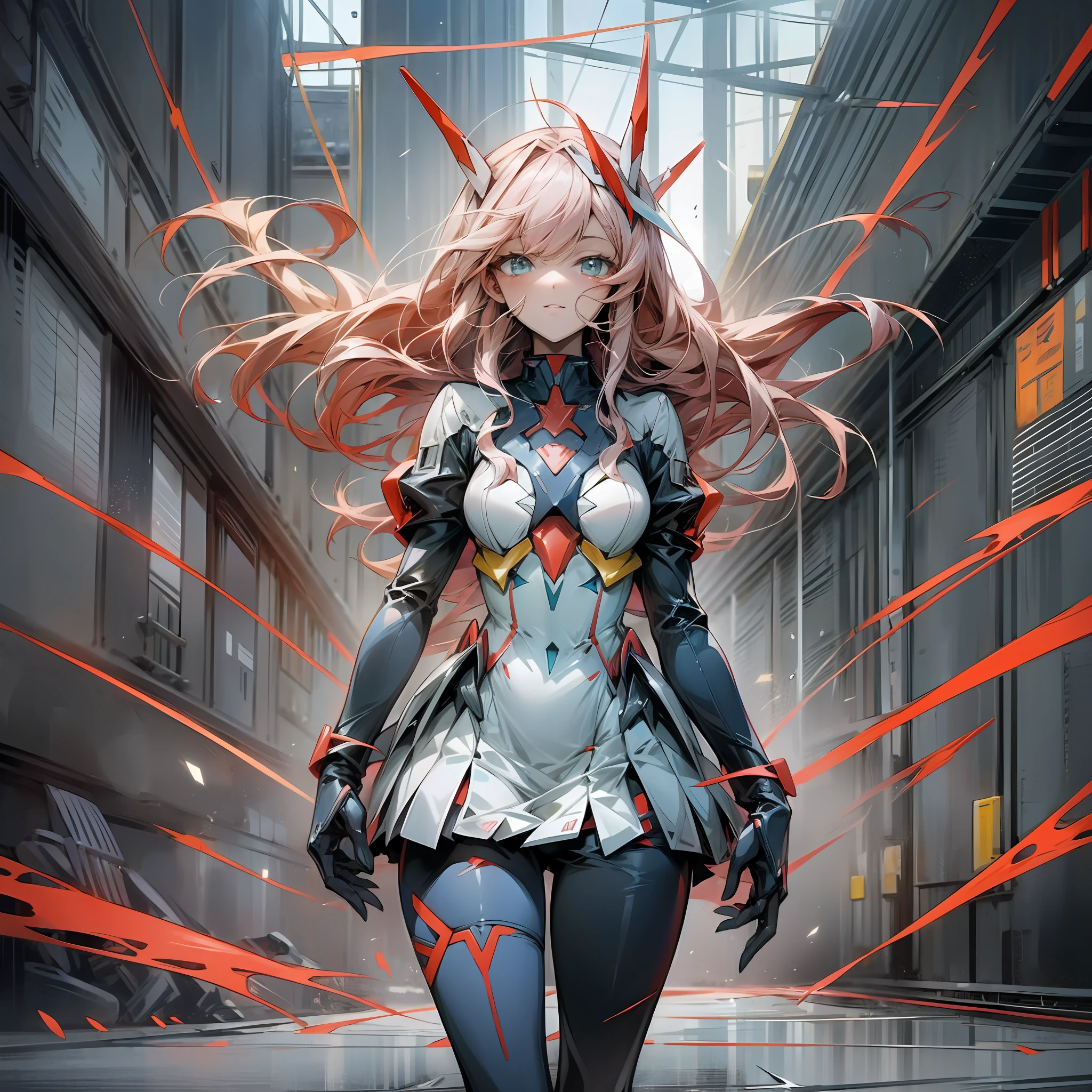 Personagem zero tow do anime Darling in the Franxx de biquíne --auto --s2