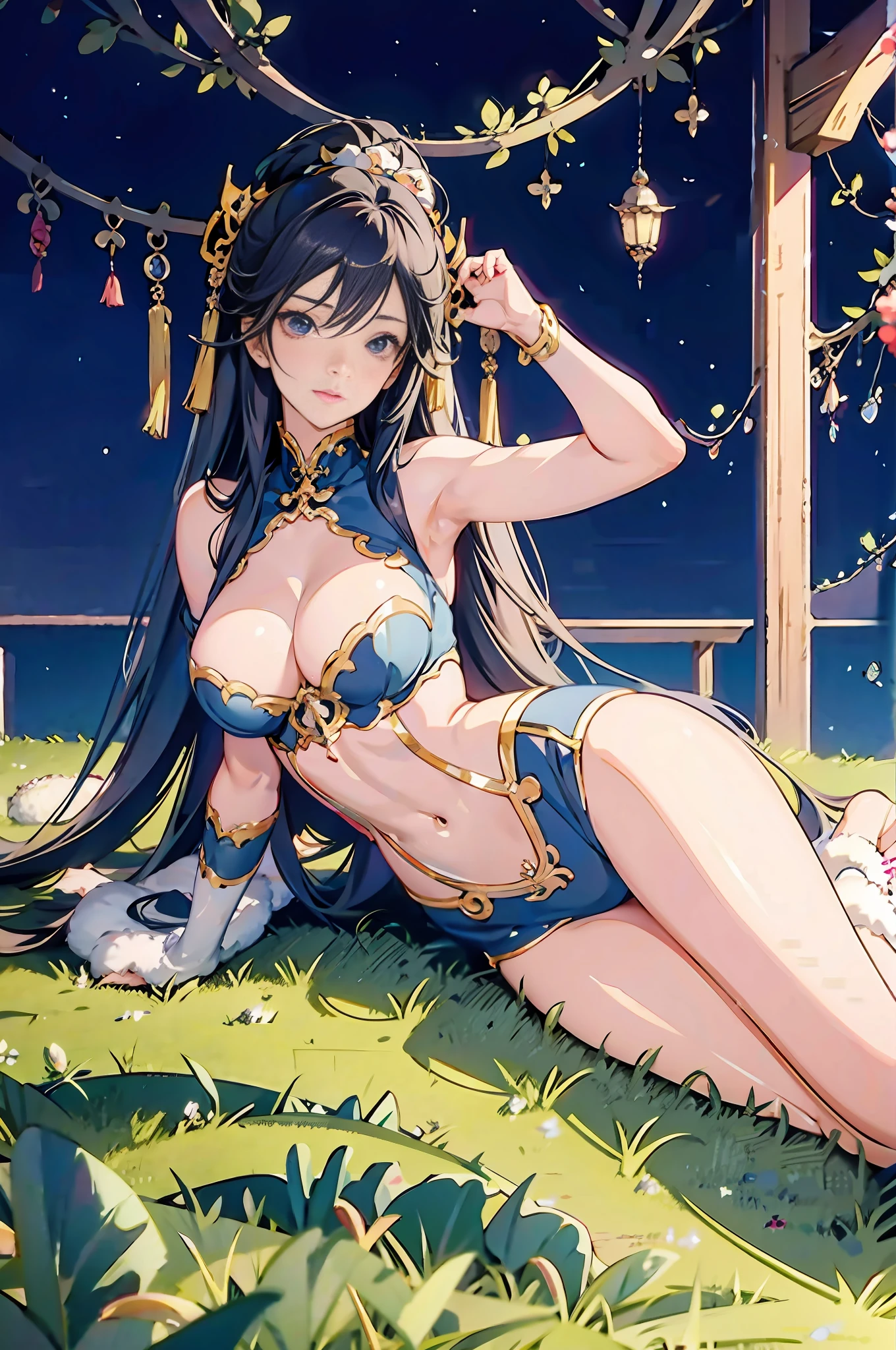 There is a woman lying on the steps with her hips up, anime girl lying on her stomach, anime. Soft lighting, beautiful anime girl hips up and down, realistic anime, popular on CGSTATION, popular on CGSTATION, seductive anime girl, realistic anime girl rendering, casual pose, [ 4 k realism] !!, realistic anime 3D style, attractive pose, erotic pattern stockings,