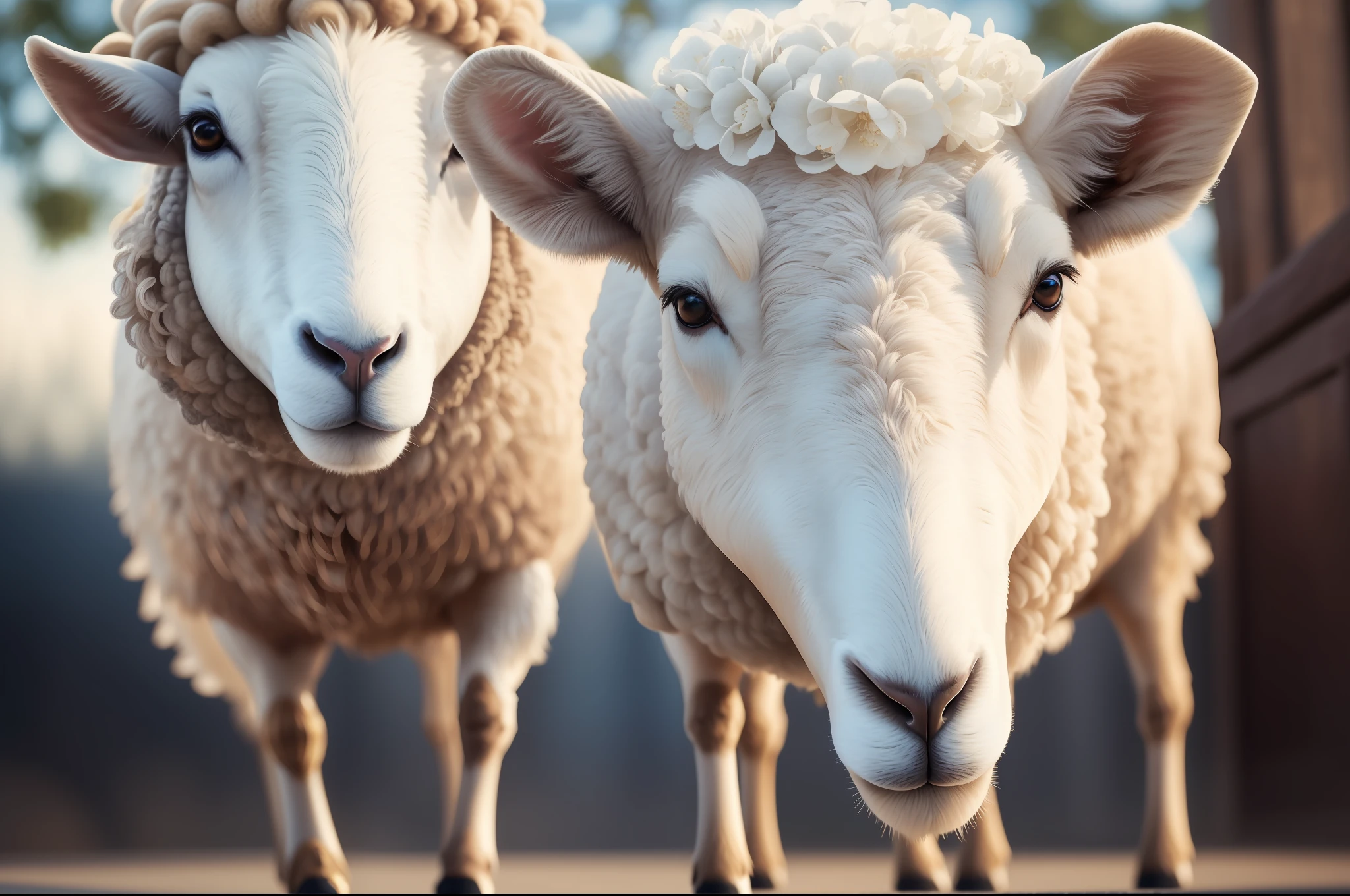 Sheep standing A blue lantern with a sky background with stars , body detail, eye reflection, eyeball, ray tracing, reflection light, high detail, Realism, UHD, retina, ccurate, masterpiece, anatomically correct, textured skin, super detail, high details, high quality, award winning, best quality, highres, 16k, 8k, realism, eyes detailed, intricate details, photography, detailed, sensual, hot,
hyperdetailed, perfection, appeal,
marvelous, cinematic , Best quality, masterpiece, ultra high res, (photorealistic: 2.1), raw photo detailed eyes, full body