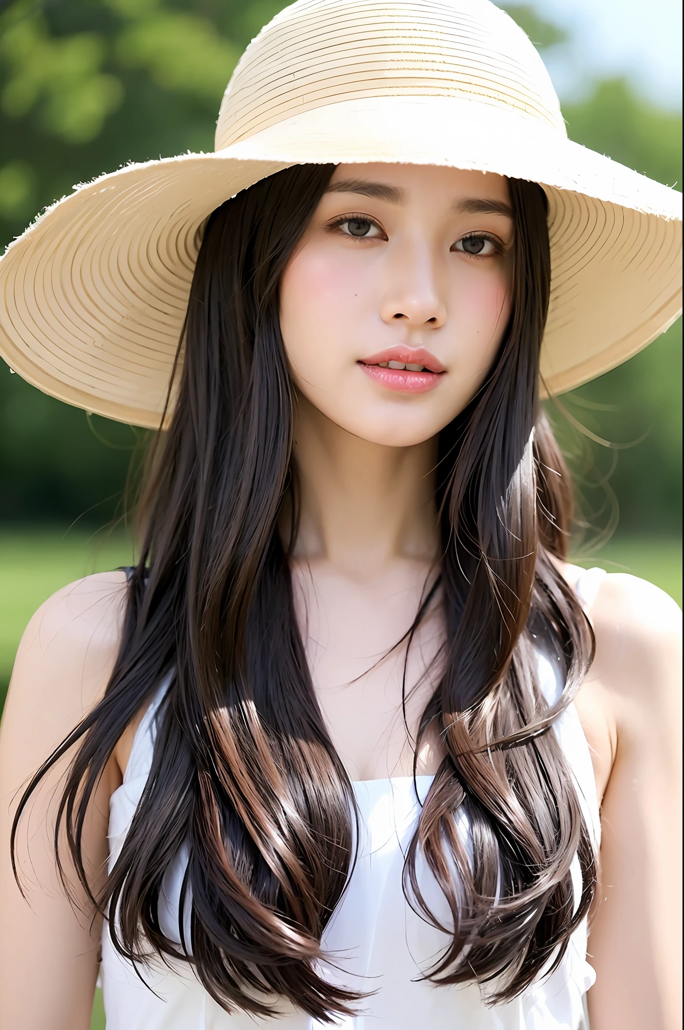 2. Mystery veils or sun hats can be very foreign
Accessories are indispensable classic elements of dressing, while mystery veils and sunhats are commonly used sunscreen tools in travel, not only effectively blocking the sun, but also bringing a different kind of romance and mystery. The veil is best matched with a clear tulle material, and cheerful and casual girls can choose light pink or khaki colors; For women with a casual style and elegance and elegance, you can consider a wide soft hat with fewer accessories, compact lines and overall coordination.
