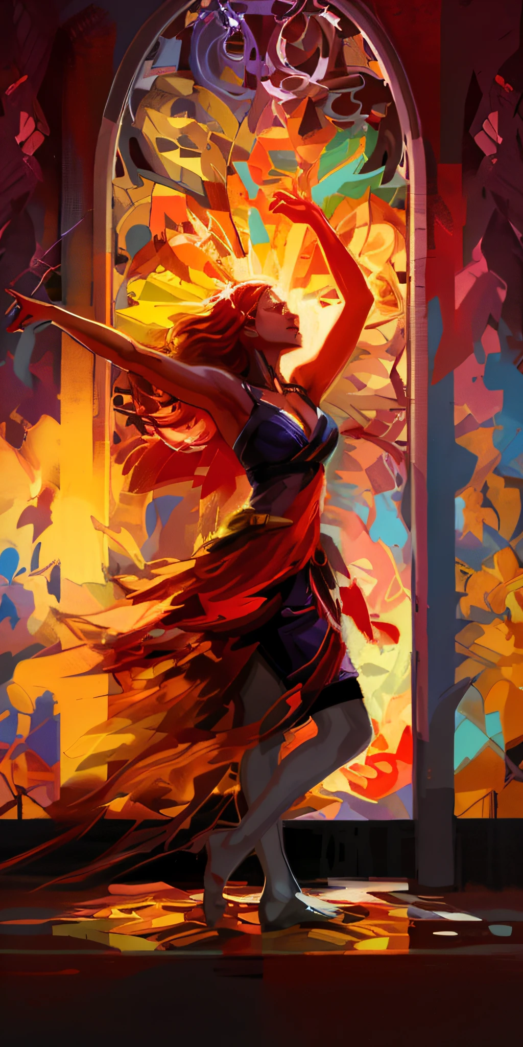 abstract, illustration, woman, ZaUm, elysiumChar, hazy, atmospheric, digital art, awarding winning, artstation