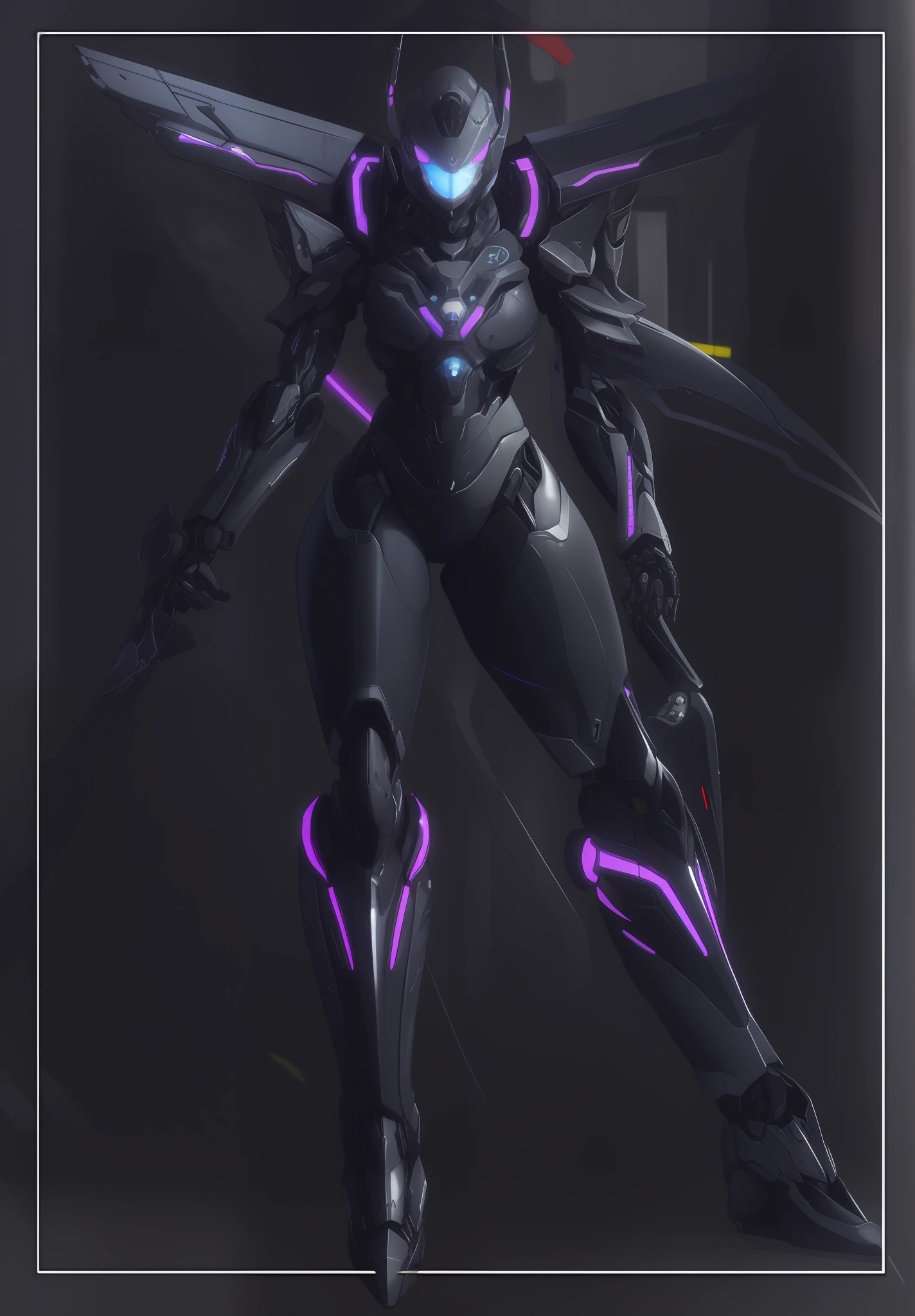 a close up of a cartoon of a robot with a sword, girl in mecha cyber armor, thick smooth warframe thighs, female mecha, clothed in cyber armour, biomechanical oppai, anime robotic mixed with organic, guyver style, mecha inspired, cool mecha style, cyberpunk anime girl mech, detailed warframe fanart