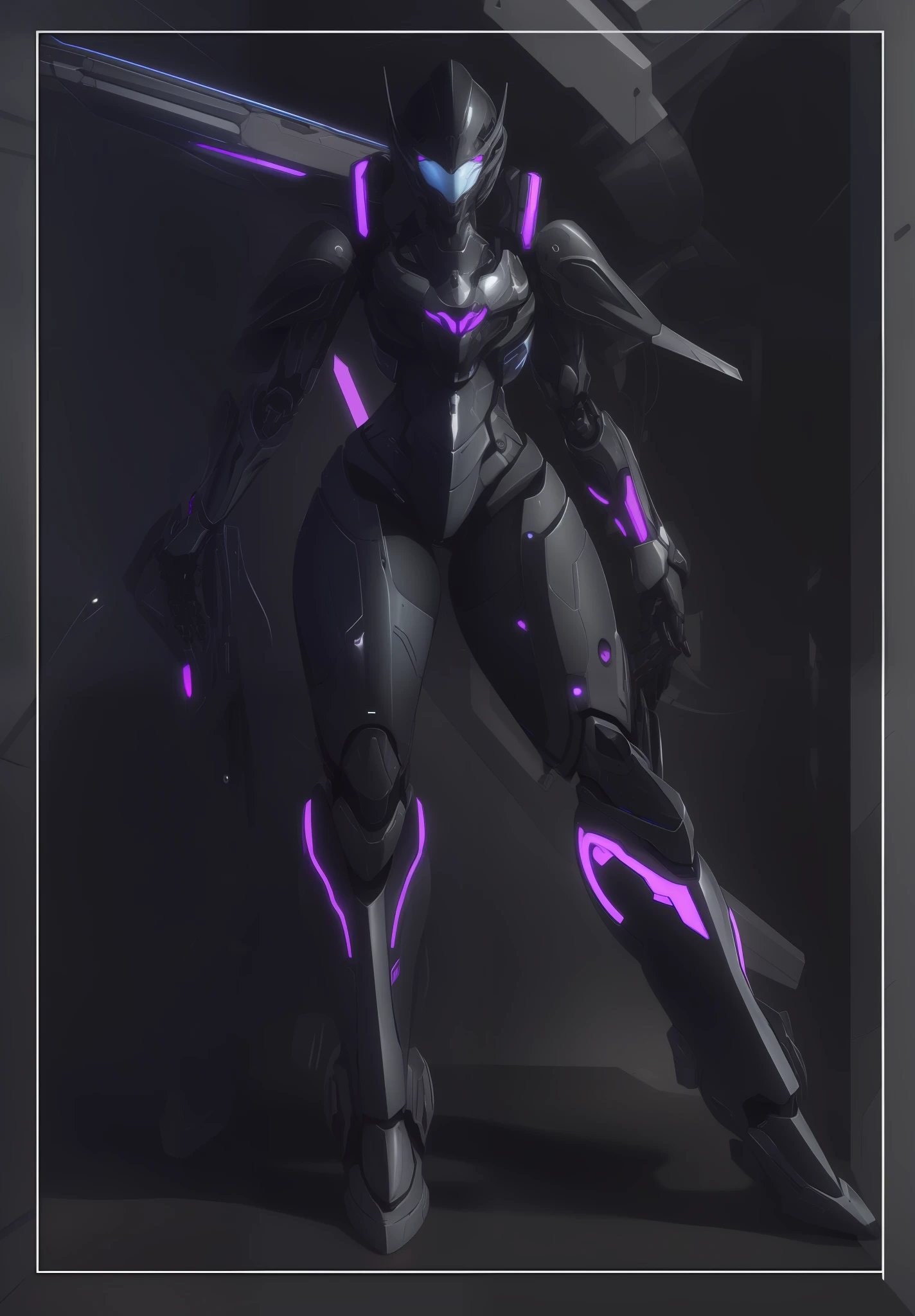 a close up of a cartoon of a robot with a sword, girl in mecha cyber armor, thick smooth warframe thighs, female mecha, clothed in cyber armour, biomechanical oppai, anime robotic mixed with organic, guyver style, mecha inspired, cool mecha style, cyberpunk anime girl mech, detailed warframe fanart