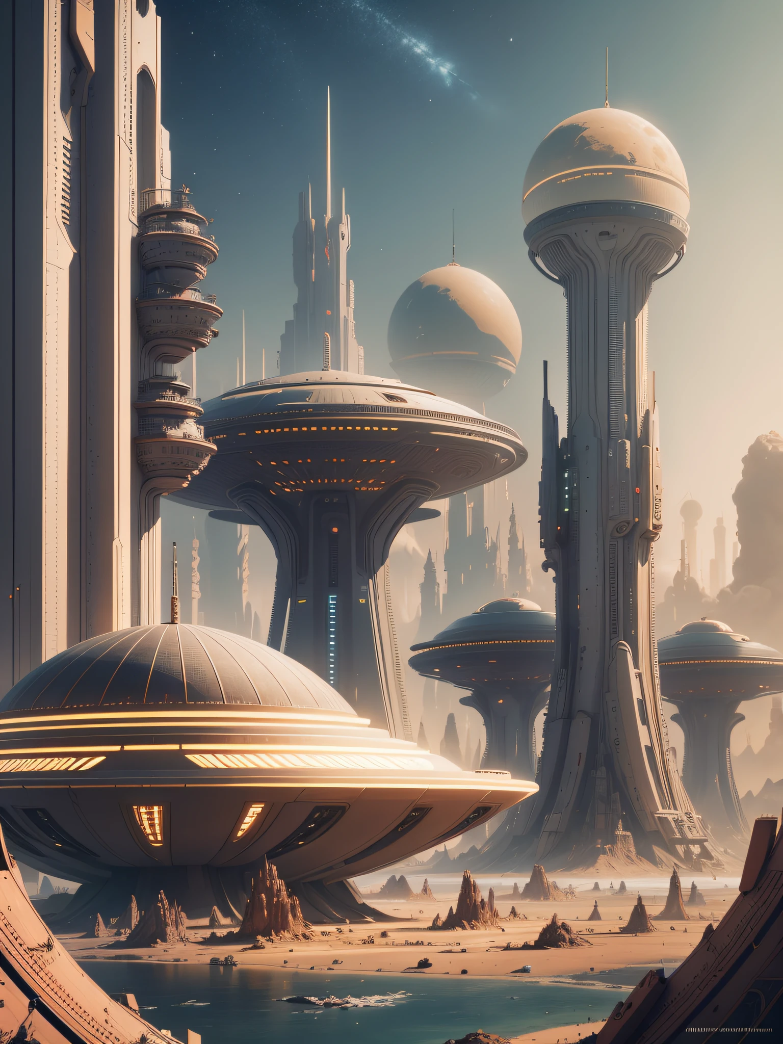 futuristic city, 24th century, universe, mars, futuristic society, colony