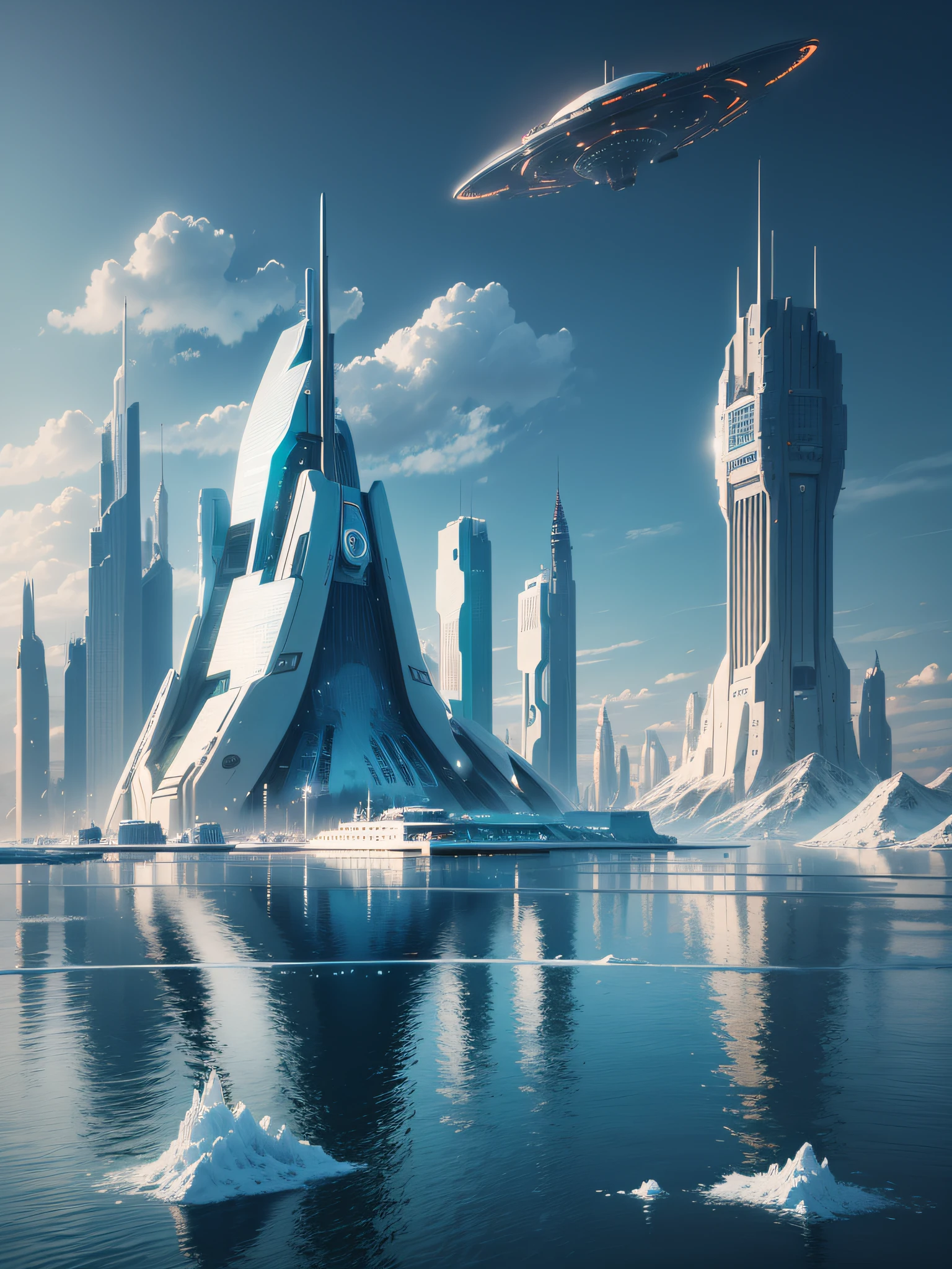 Future cities, 24th century, Arctic, sea