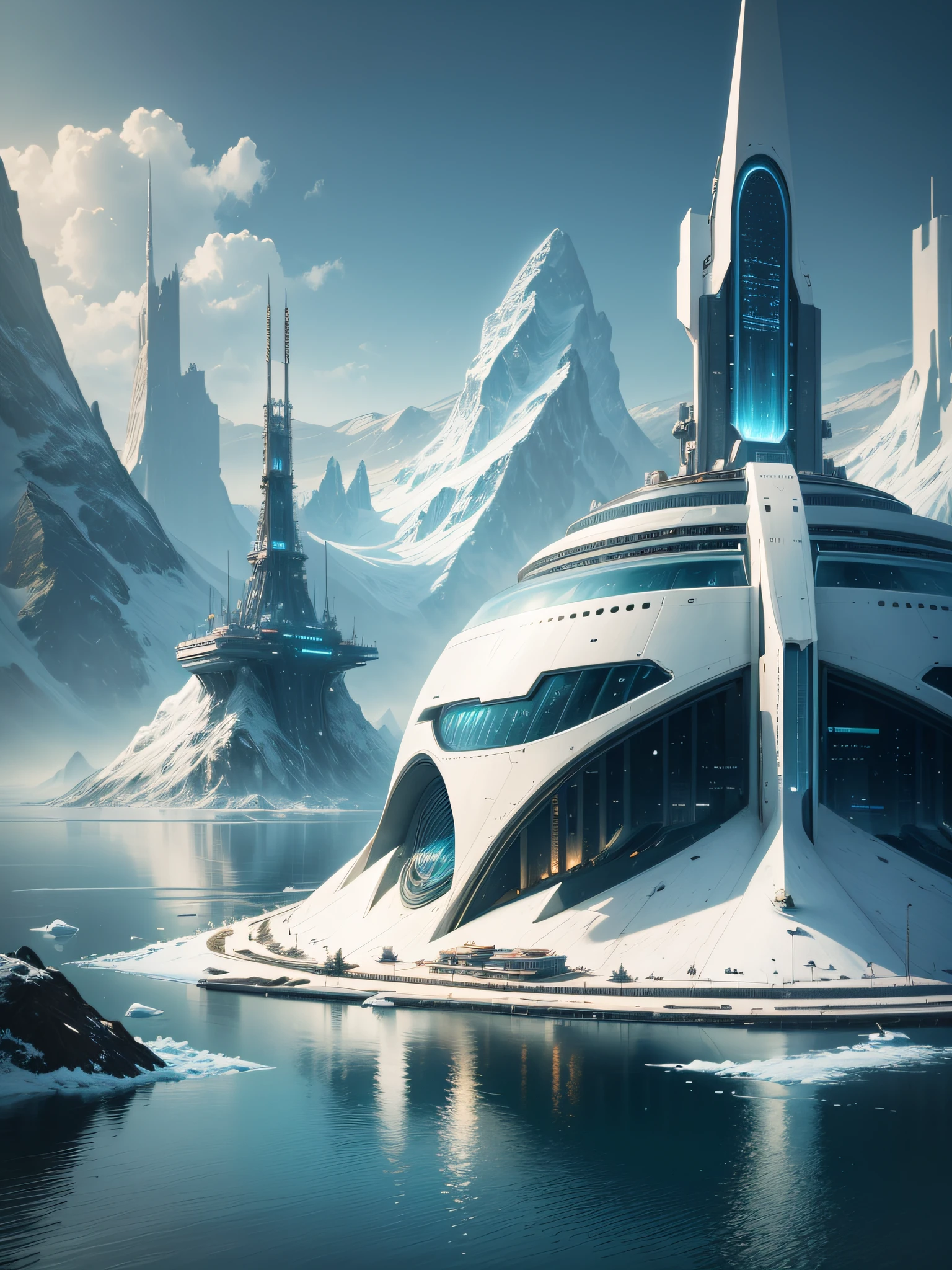 Future cities, 24th century, Arctic, sea