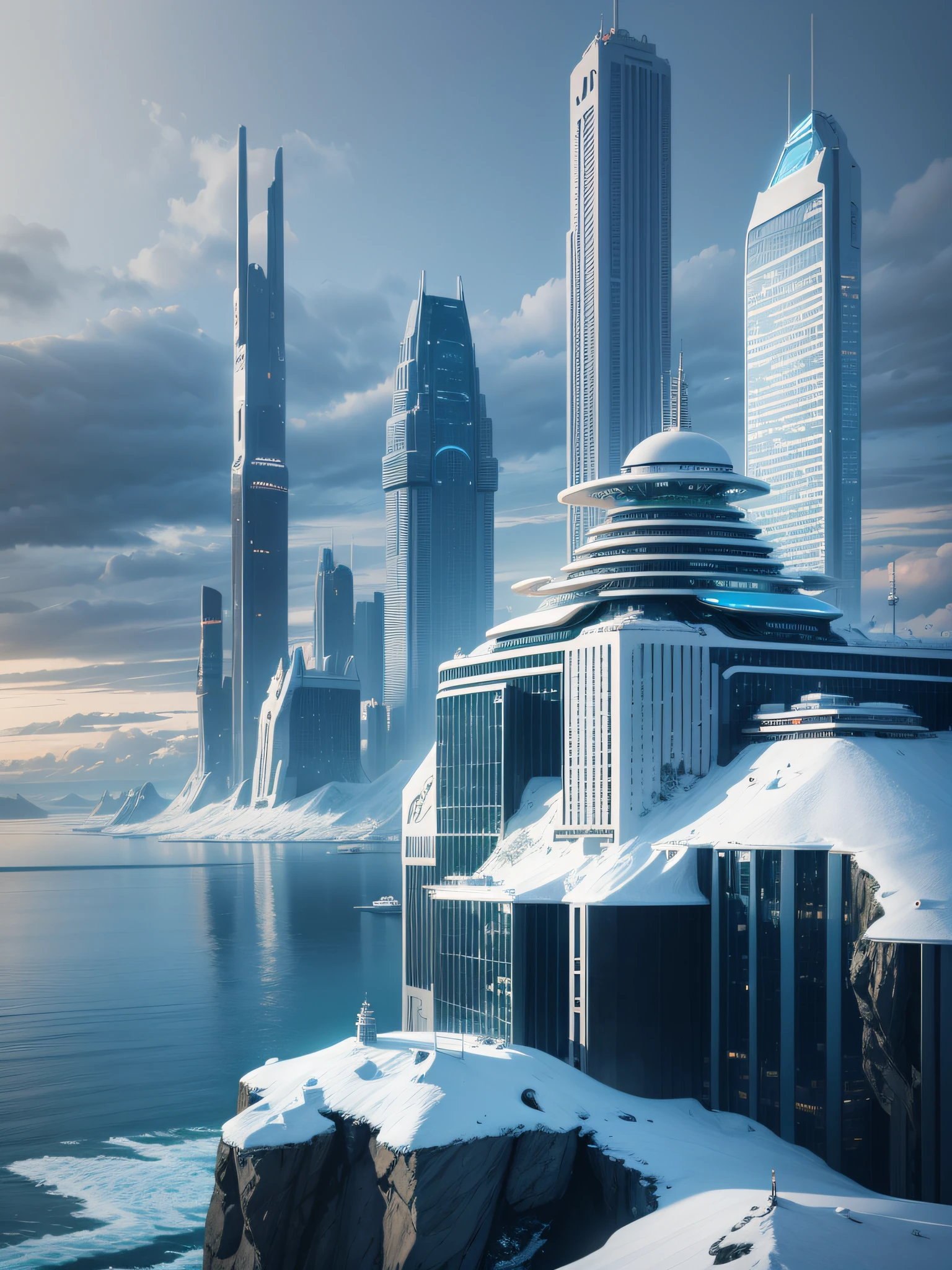 Future cities, 24th century, Arctic, sea