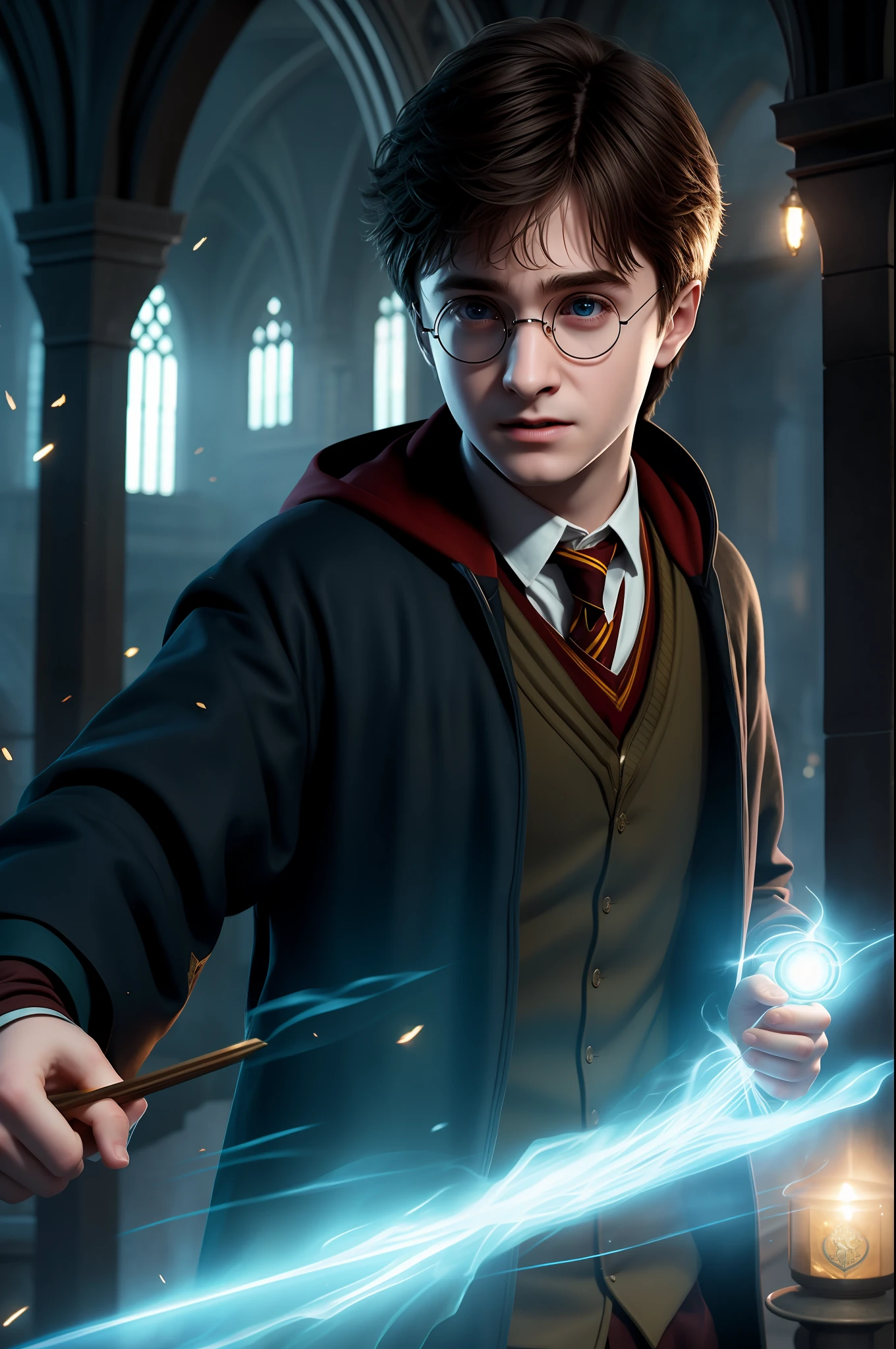 1boy, harry potter,charachter, beautiful, devian art, trending artstation, digital art, detailed, realistic, humanoide, character,cinematic sho ,cinematic lights, harry potter, high textures, high resolution, dreamlikeart, 8k, highly detailed