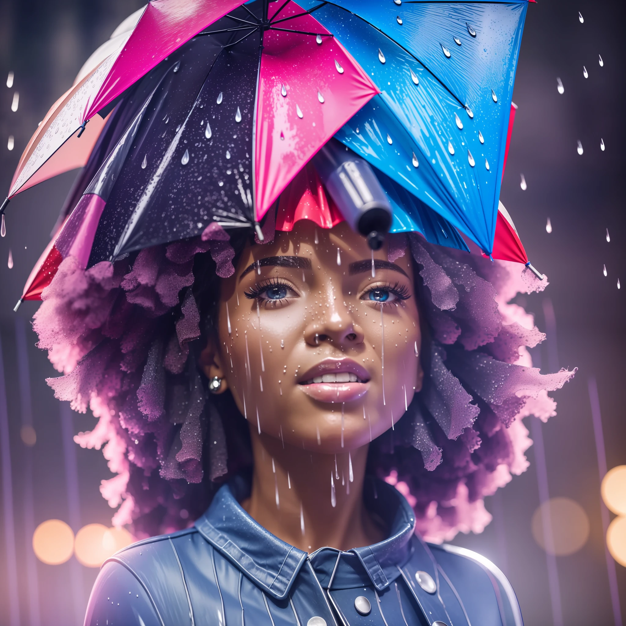 Wet or punctured umbrella