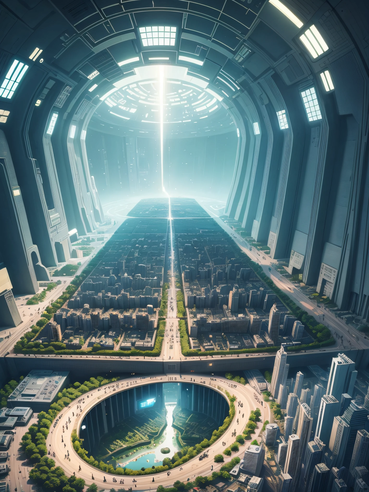 Future City, 24th century, underground, underground, underground city, underground world, cave, shelter, nuclear shelter