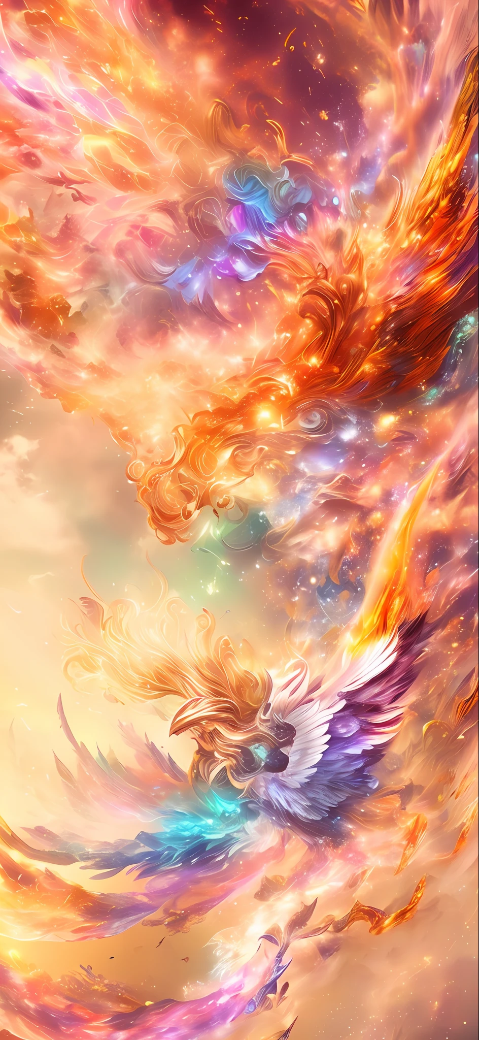 Wolf, Angel, Wing, Halo, Flying in the Air, Flowing Colors, Dreams, Complex Flow Paints, Ultra Fine Detail Painting, Deep Dream Universe, Fantasy Psychedelic Anime, Masterpiece, Best Quality, (Very Detailed CG Unity 8k Wallpaper), (Best Quality), (Best Illustration), (Best Shadow), Elves, Water, Natural Elements. Mysterious, beautiful, natural, shrouded in ice and fog, surrounded by fireflies (natural elements), (fireflies), (particle effects) and other 3D, octane rendering, ray tracing, super detailed, beautiful