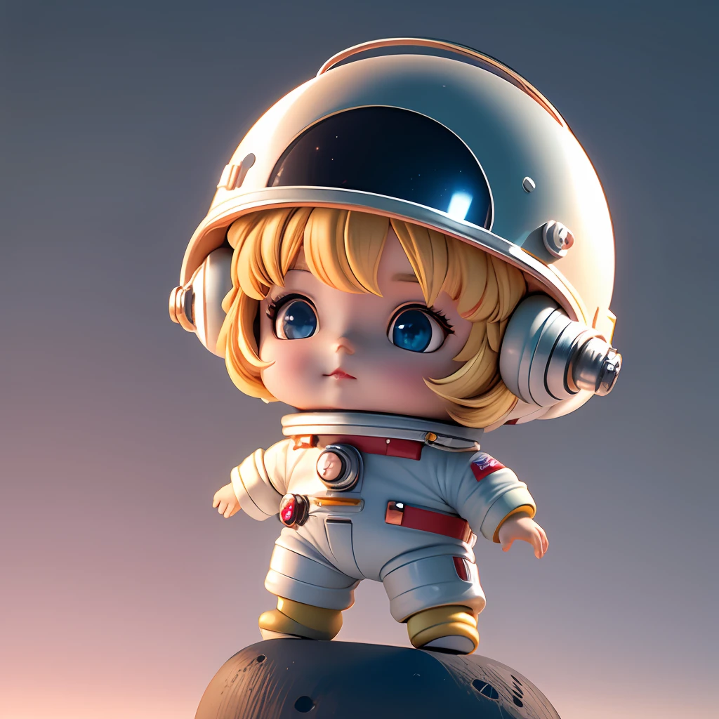 There is a little doll with helmet and helmet, cute 3d rendering, little astronaut looking up, portrait anime space cadet boy, cute 3d anime boy rendering, cute detailed digital art, male explorer mini cute boy, 3d rendering stylized, 3d rendered character art 8k, cute digital painting, anime style 3d, super detailed rendering