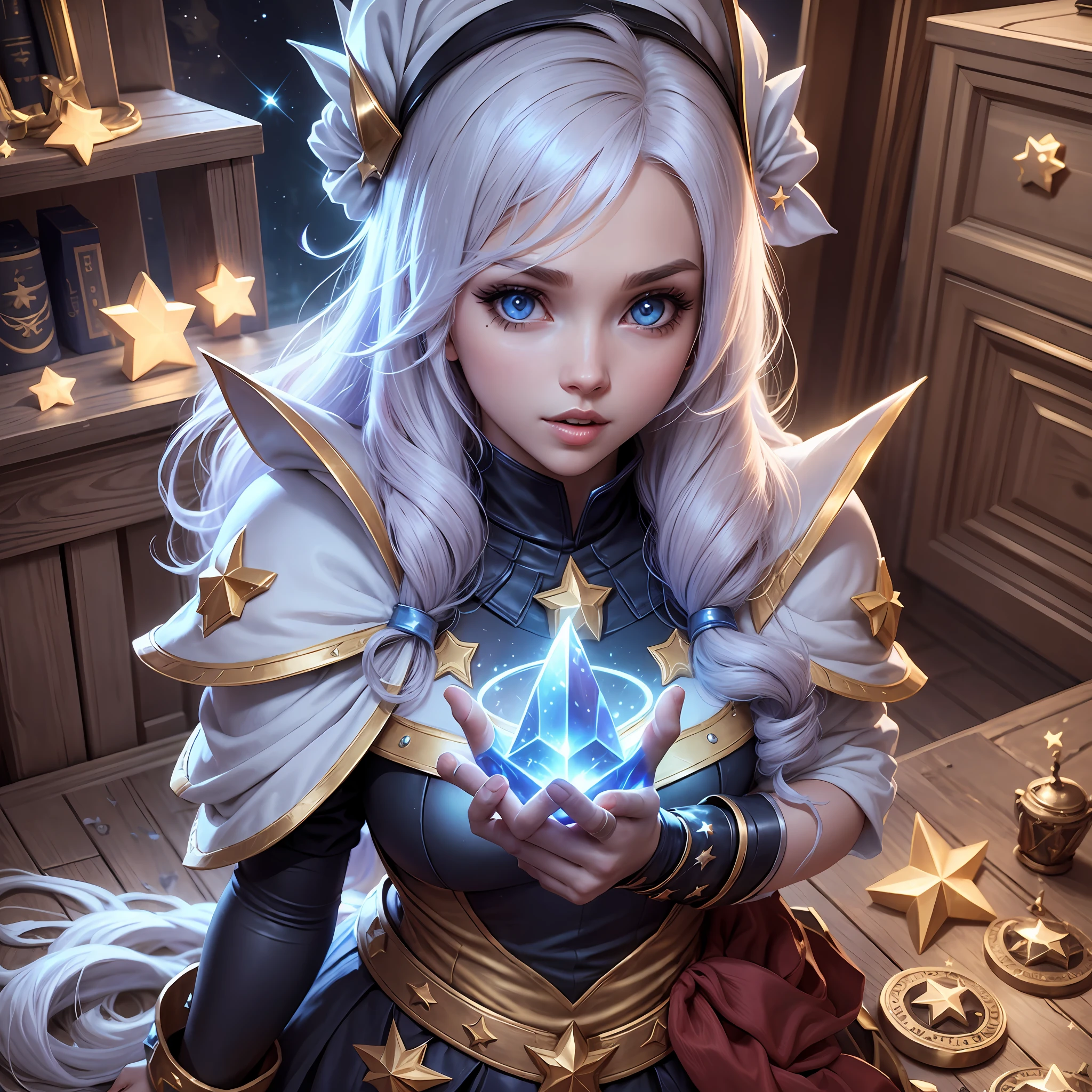 Lux game character lol with a star in hand --auto --s2