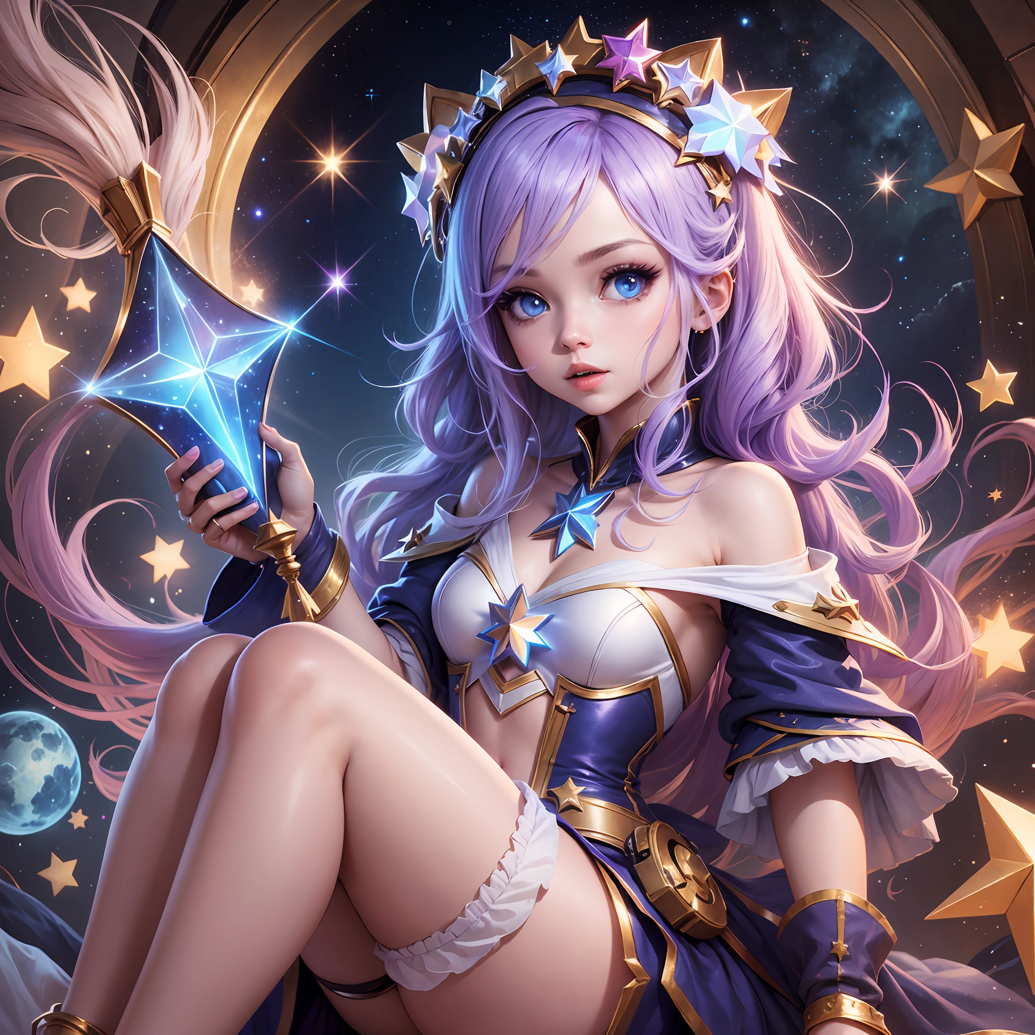 Lux game character lol with a star in hand --auto --s2