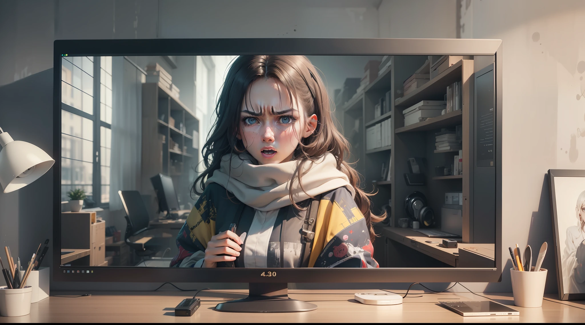 (Best Quality, 4K, Masterpiece: 1.3), Web Studio, Noisy, Chaotic, Stressful, Nervous, Unfriendly, Threatening