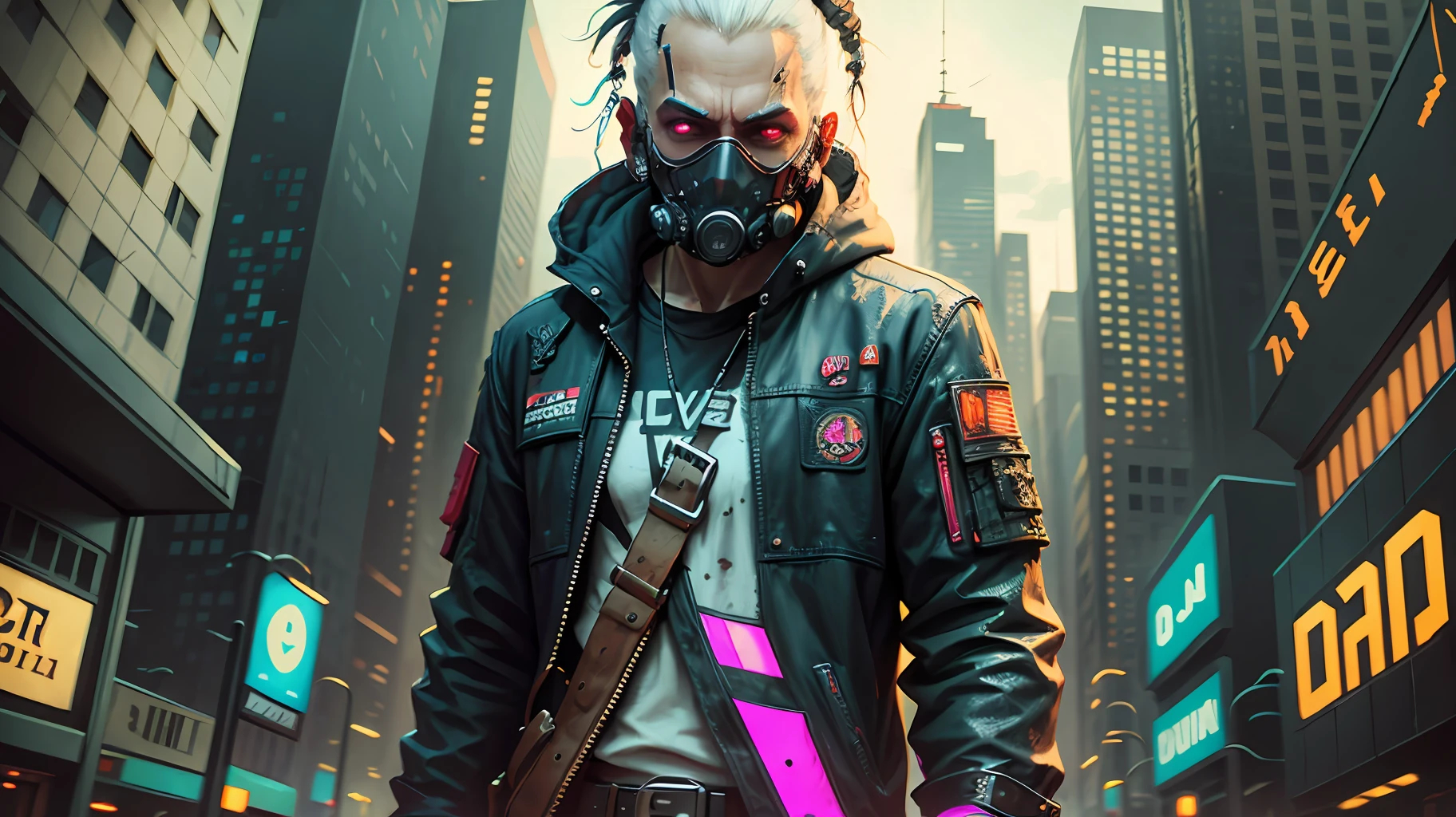 Background dark old cyberpunk --auto --s2