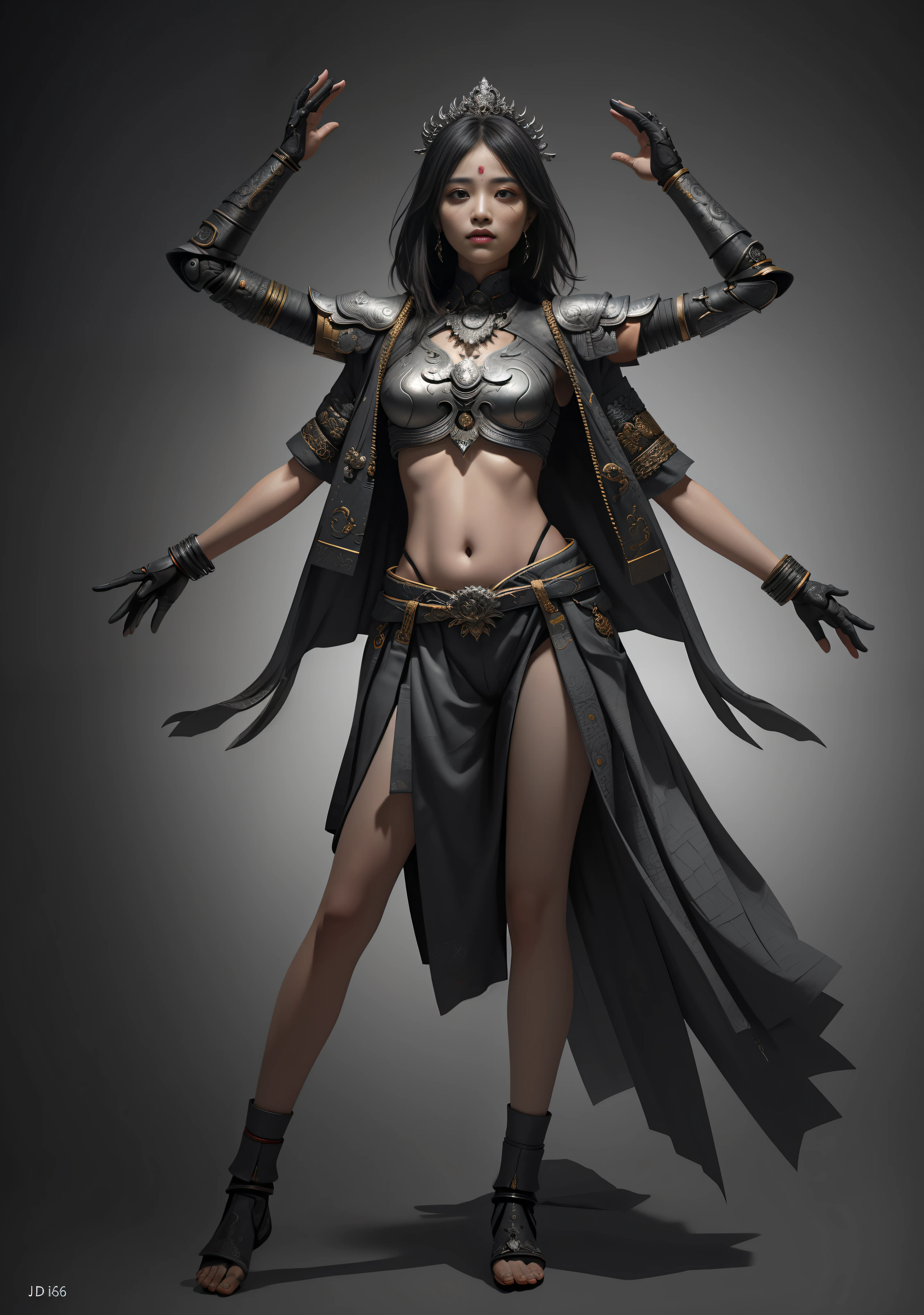 Asura Goddess, Detailed Face and Eyes, Full Body, Japanese Style Armor, Rich Detail, Gorgeous Pattern, Shabby Fabric, Realistic, Photo, Masterpiece, Realism, High Contrast, Realistic Digital Art Trends in Artstation 8k HD Detail Realistic, Detailed, Skin Texture, Ultra Detailed, Realistic Skin Texture, Armature, Best Quality, Ultra High Resolution, (Realistic:1.4),, High Resolution, Detailed, Original Photo, Sharp Renewal, Lee Jeffries Nikon D850 Film Stock Photo 4 Kodak Portra 400 Camera F1.6 Lens Rich colors Ultra-realistic textures Dramatic lighting Unreal Engine Trends on the Art Station Cinematic Still 800