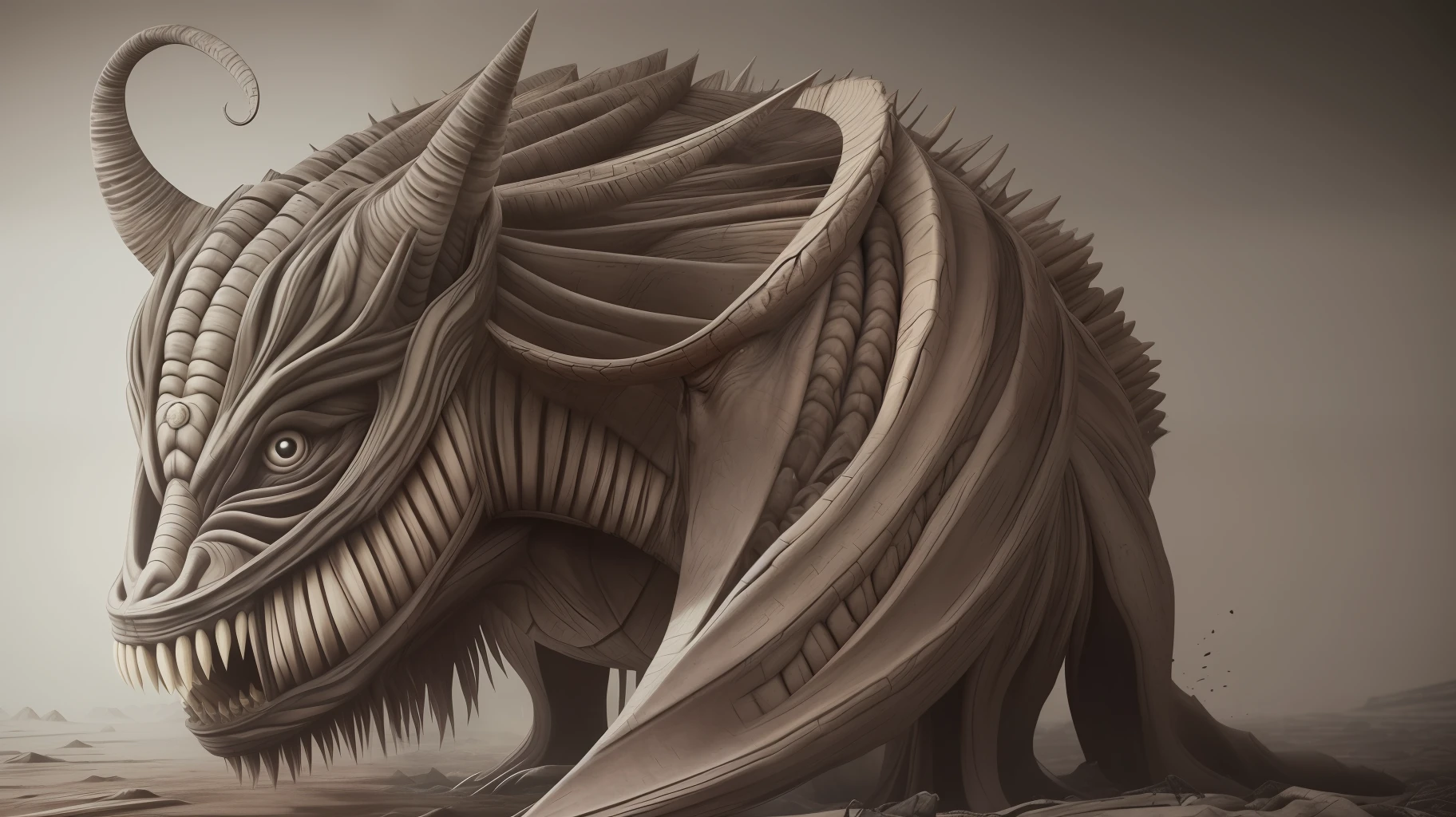 **realistic photo of A creature that is the embodiment of fear. It is a twisted and grotesque creature that is made up of all the things that people fear the most** --auto --s2