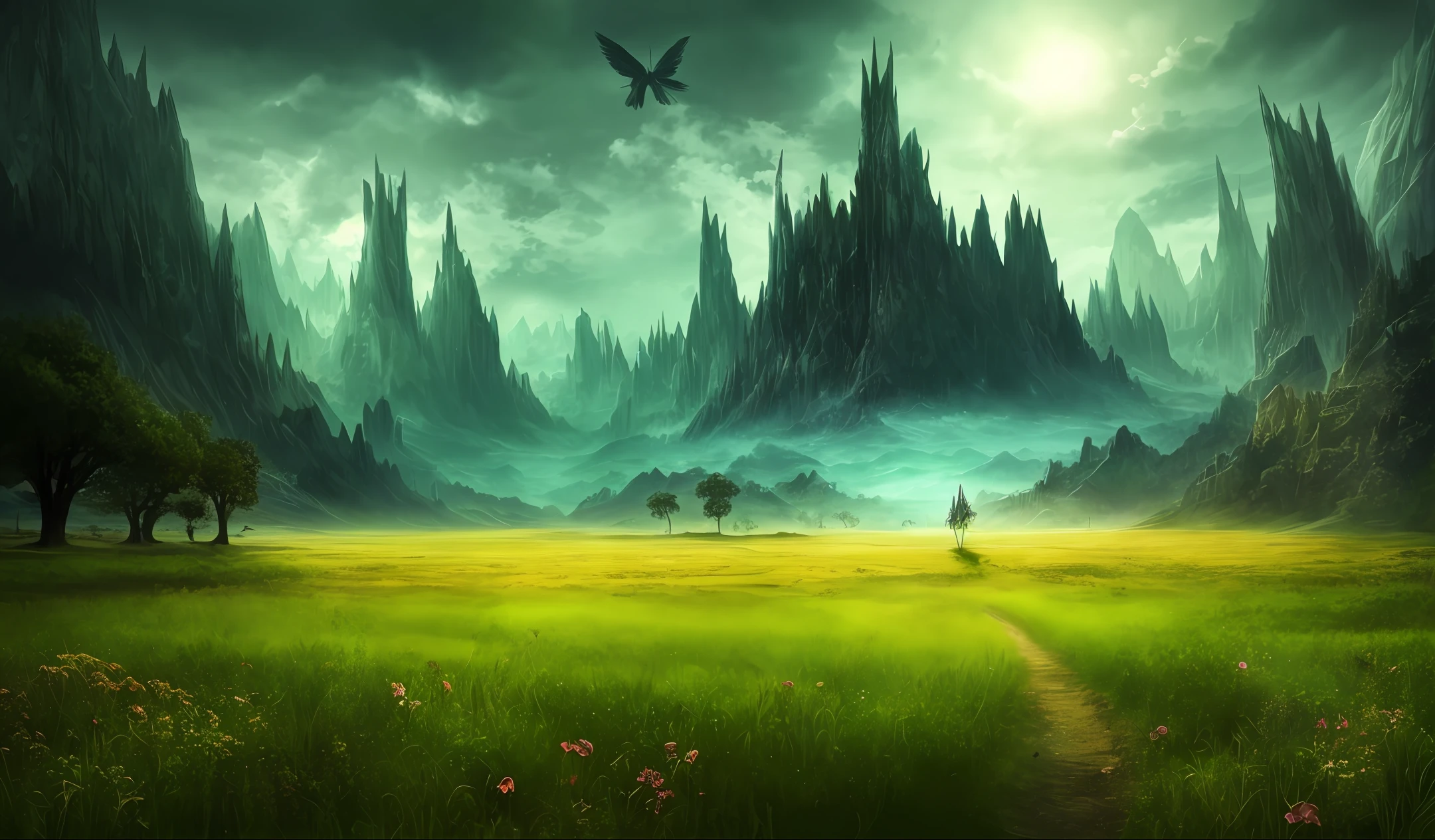 Nature, Open Field, High Fantasy, Dark Fantasy
