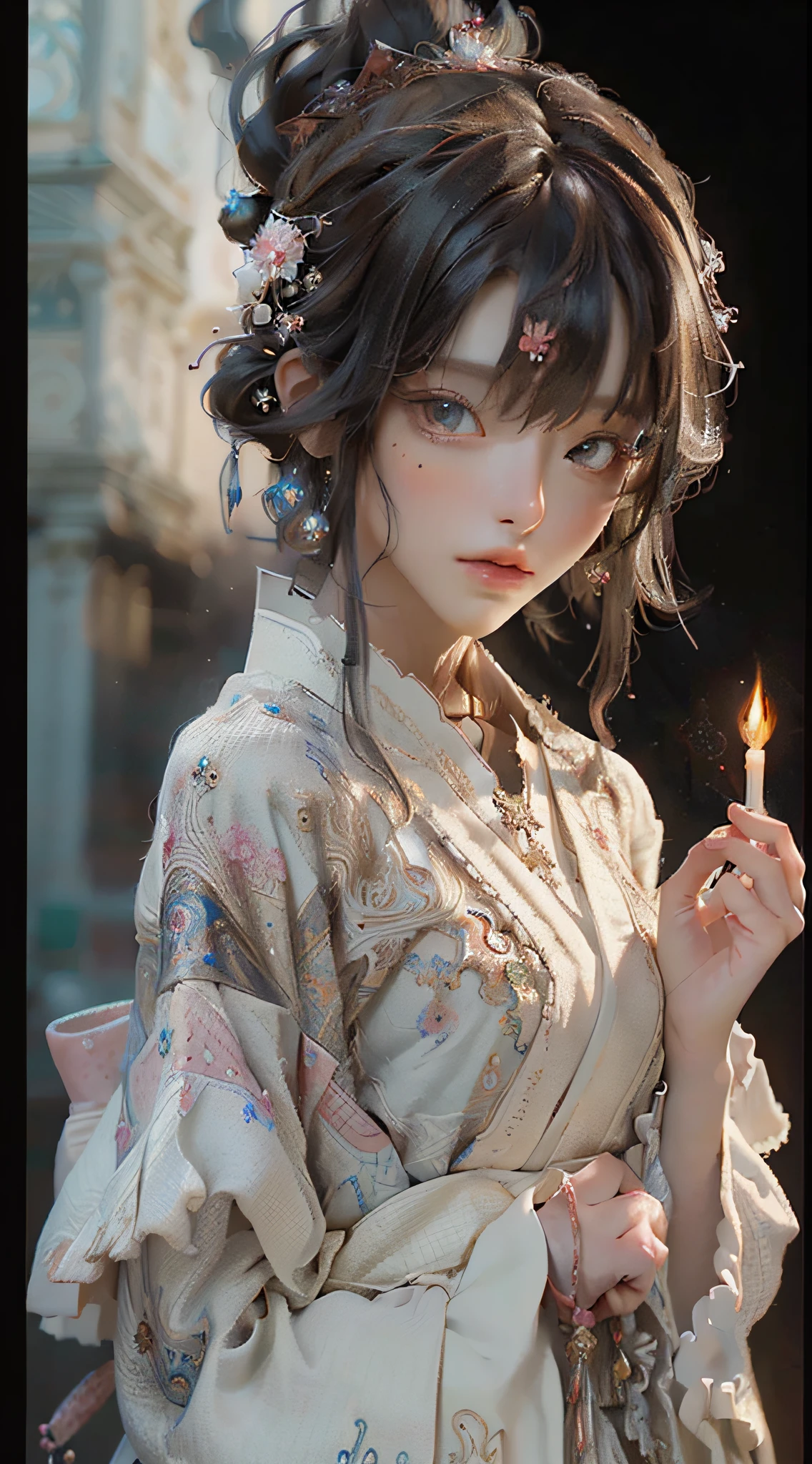 (masterpiece, top quality, best quality, official art, beautiful and aesthetic:1.2), (1girl:1.3), (fractal art:1.3),
