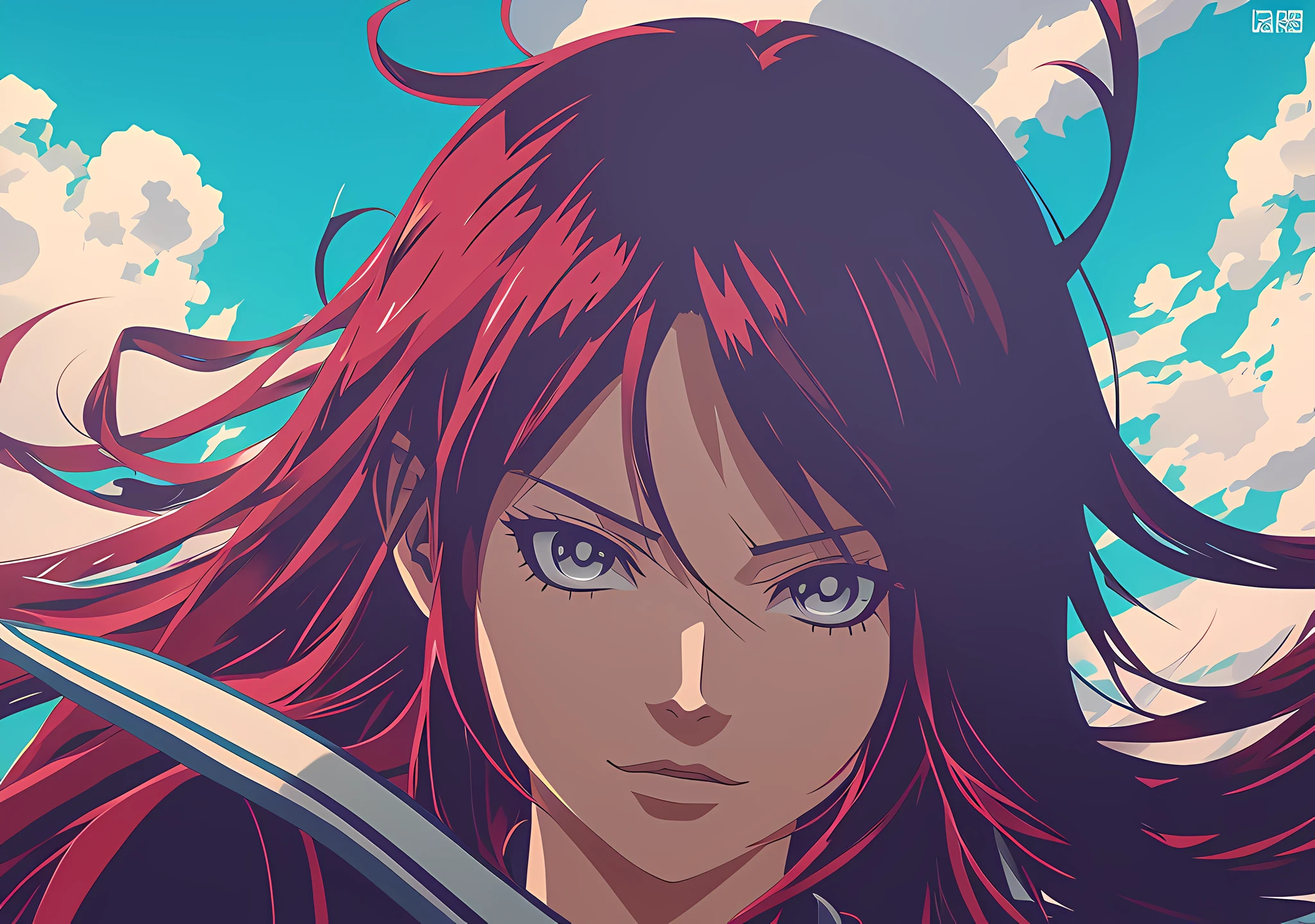 Generate an image of Lol's Katarina in the One piece universe, minimalist details --auto --s2
