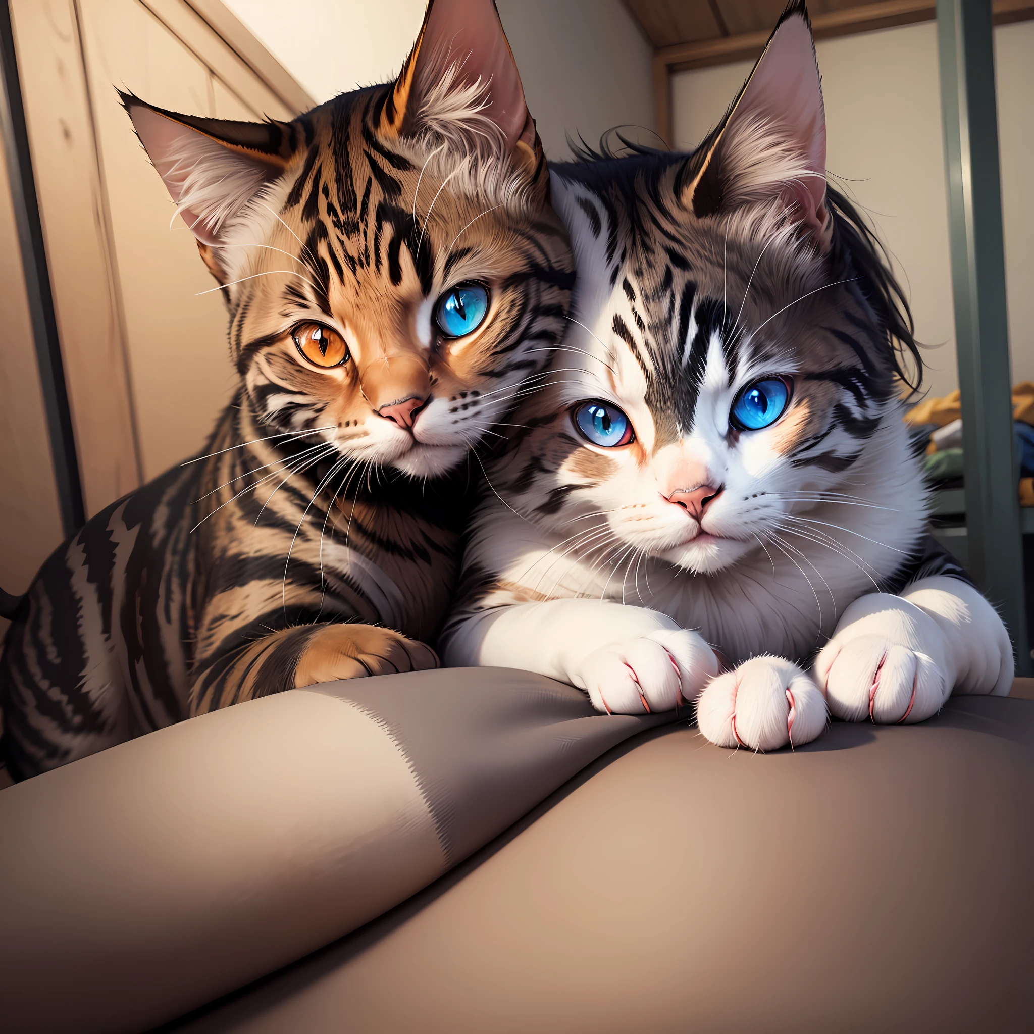cat with heterochromia