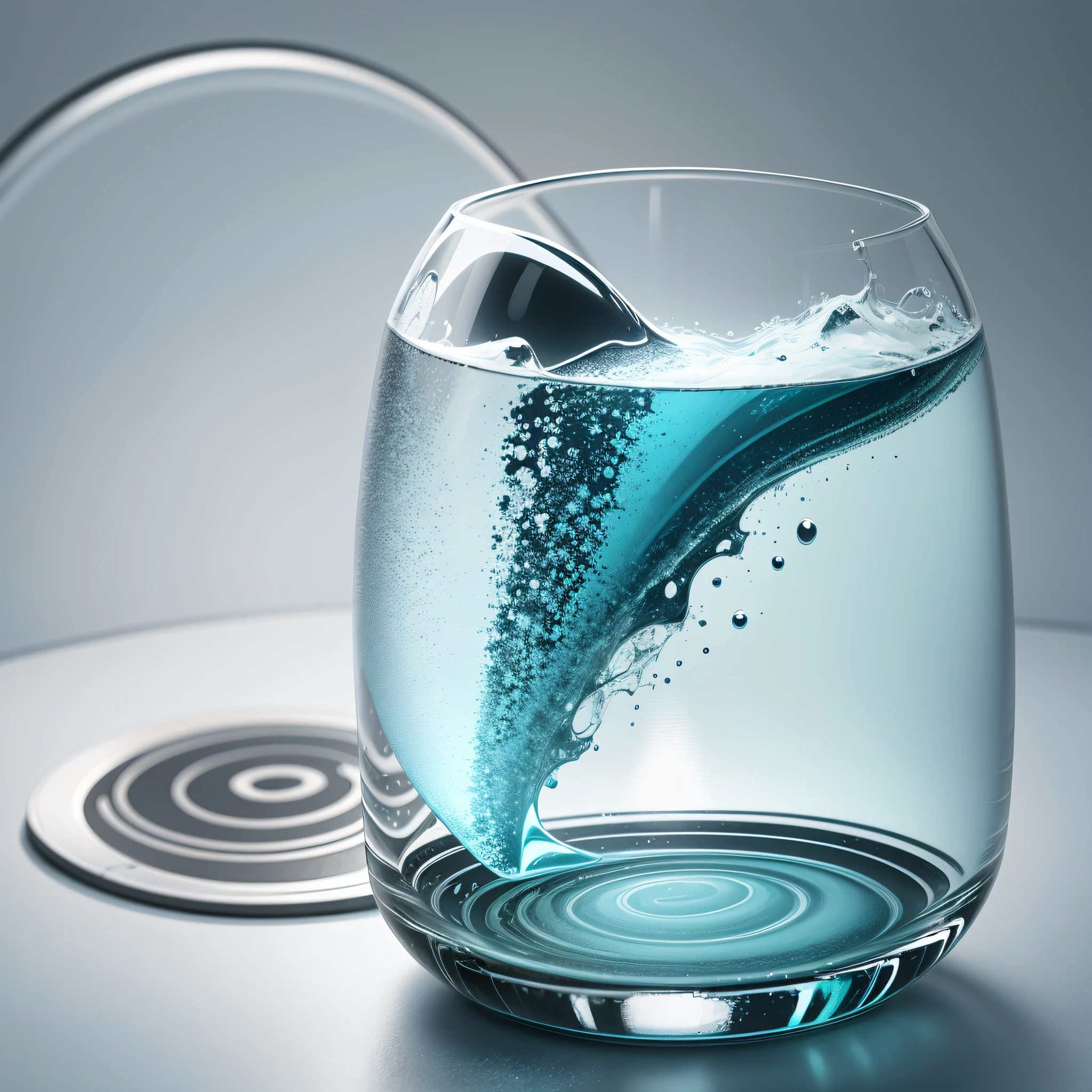 Generate a glass with a white background --auto --s2