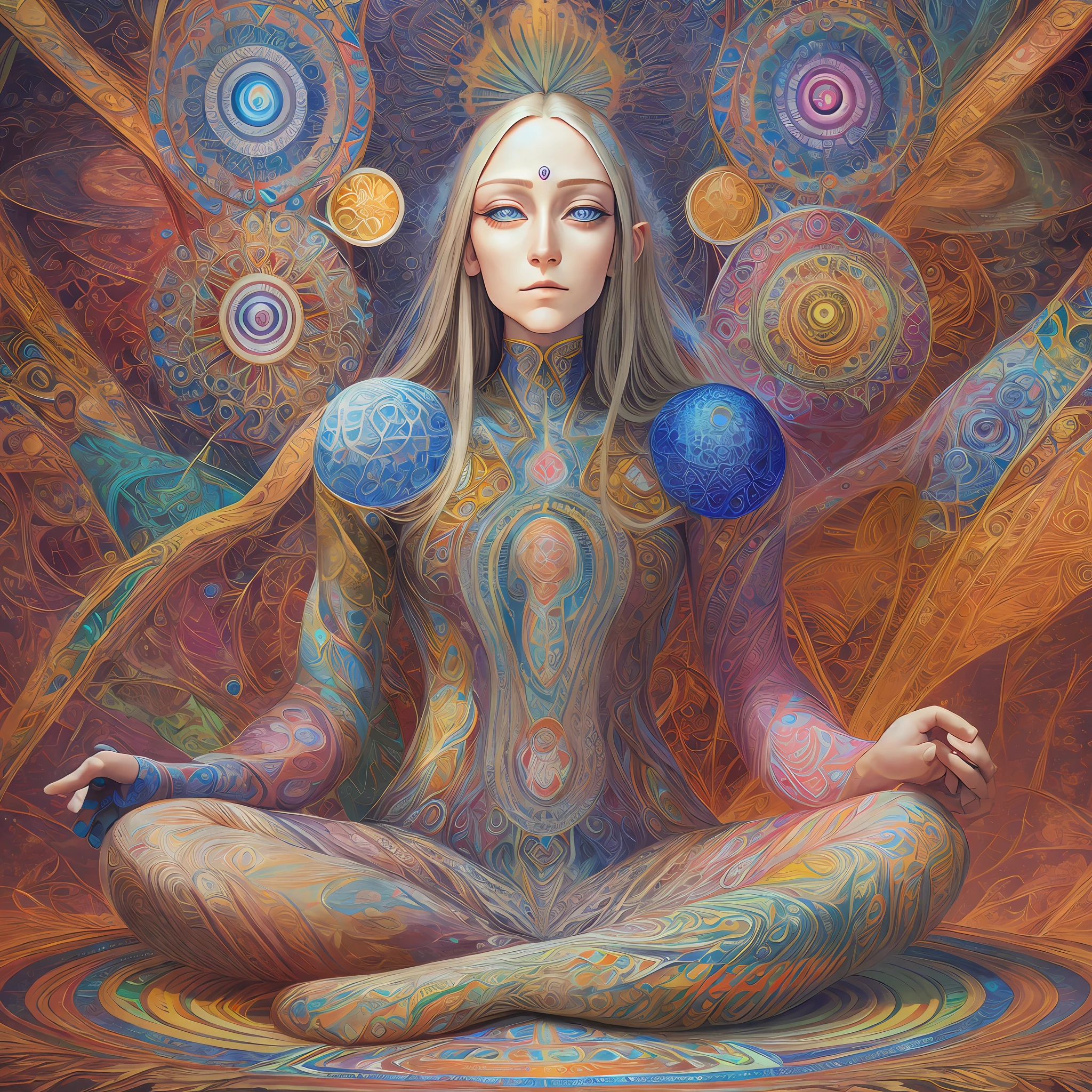 By Alex Grey Cosm, Meditating, pscicodelico --auto --s2