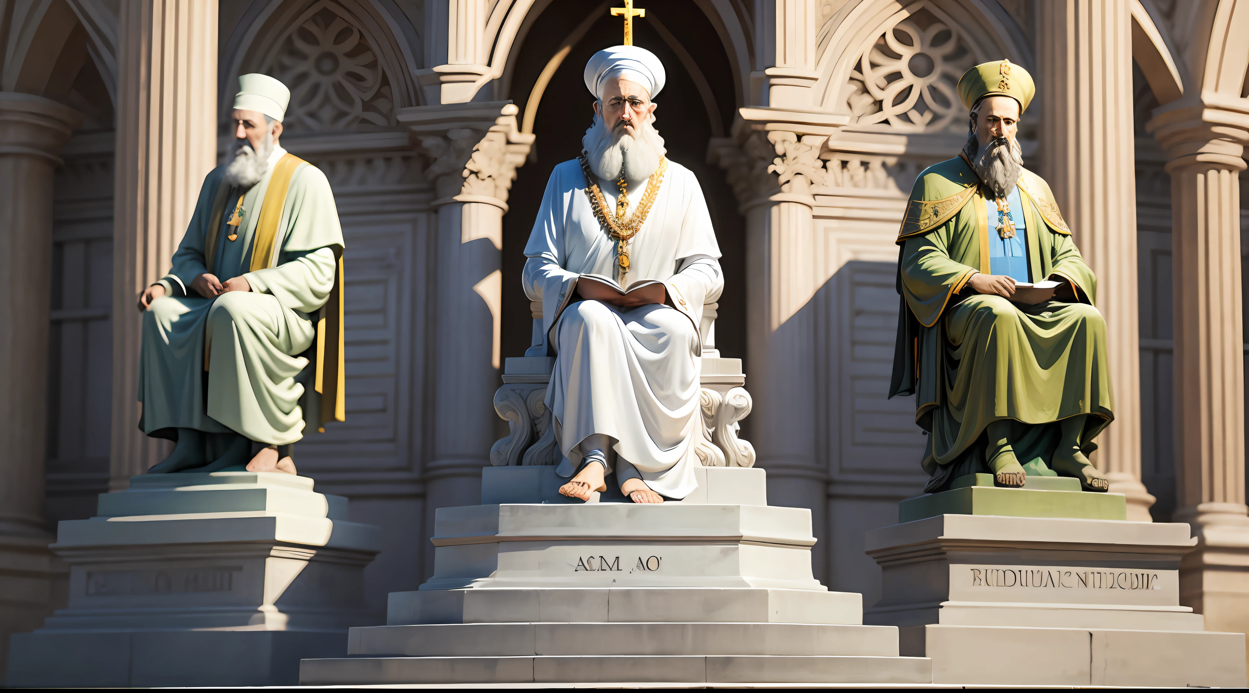 realism Statues of religious leaders. --auto --s2