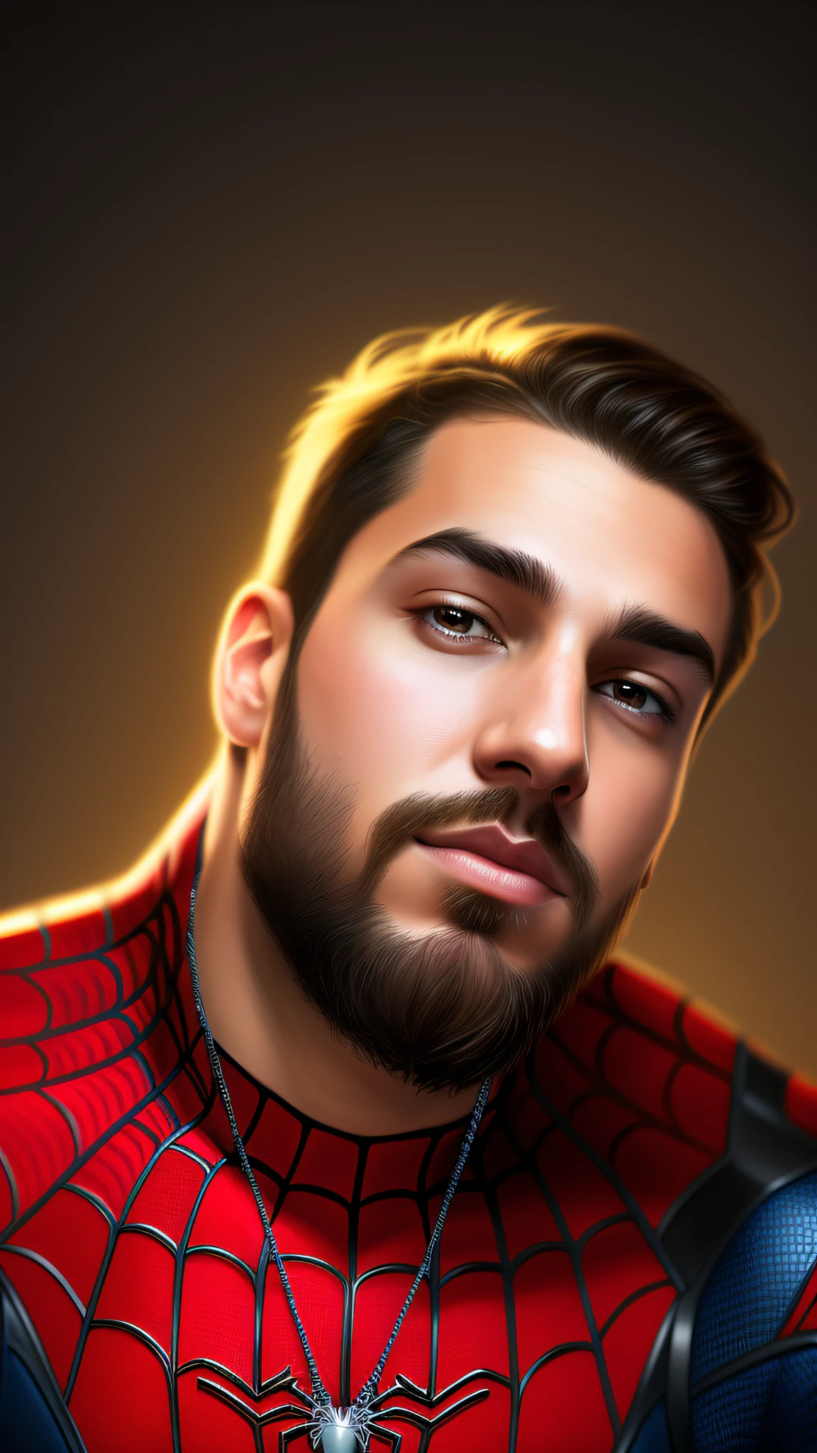 (Award-winning digital art: 1.3) from (Sketch: 1.3),(Energetic:1.3) Spidey, EmmaRob,CGSociety,ArtStation,(Saturated:1.3),(near portrait:1.3),(male:1.4),(gorgeous: 1.4),(attractive:1.3),cute,calendar posture,thin beard,perfectly detailed eyes,brown eyes,studio lighting,themed background