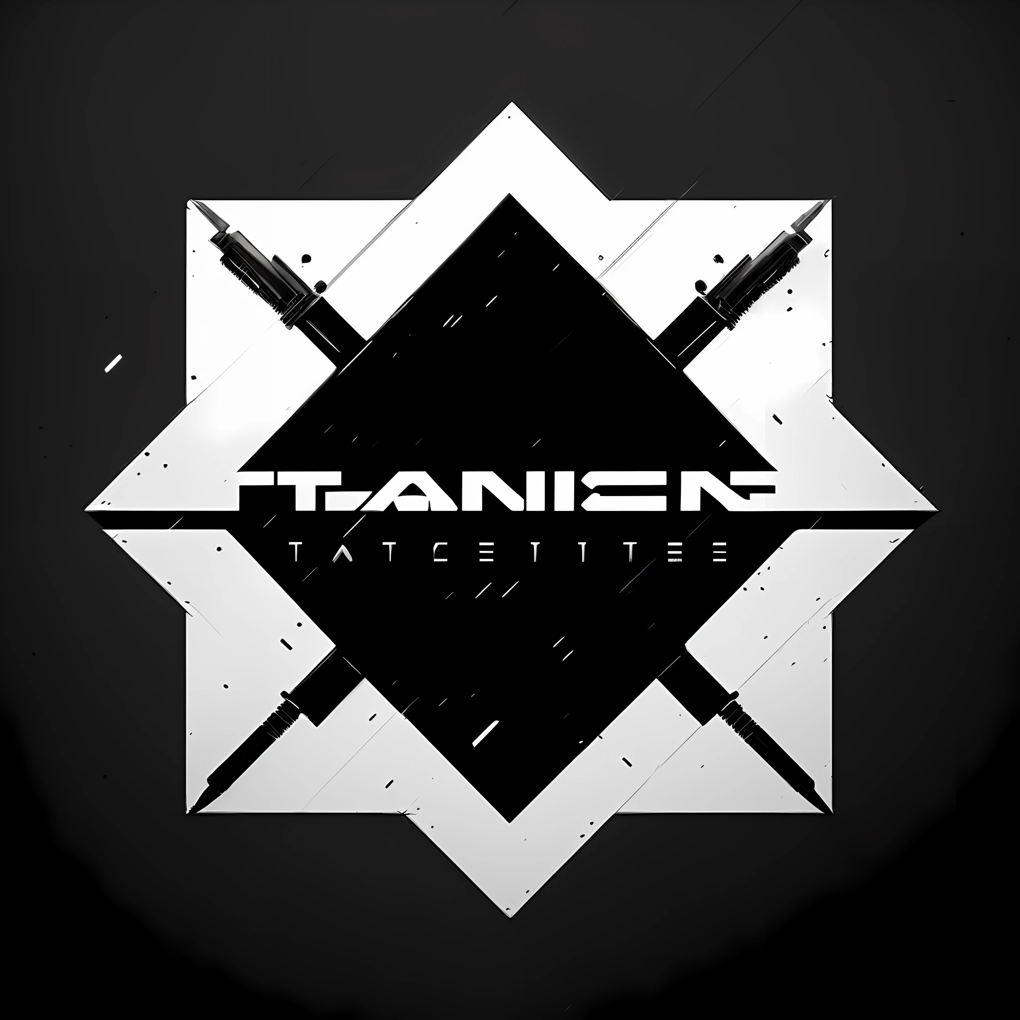 Logo, black and white logo, commercial authority, future technology, 8k image quality, simpler lines, separation of text and graphics, rich images, main design, detail, high quality graphics, pure black background, black and white images, with the acronym WK TATTOO; provide a great contrast between black and white, TATTOO companies, energy, trends, lyrics and weapon elements emphasize branding, dynamism and rebellious spirit. Keep it simple and avoid too many details. , easily recognizable logo, graphic elements (firearms), colors (black and white), font style (modern, powerful), layout (center placement) and overall design style (minimalist black and white without shadows), pure black and white, no shadows